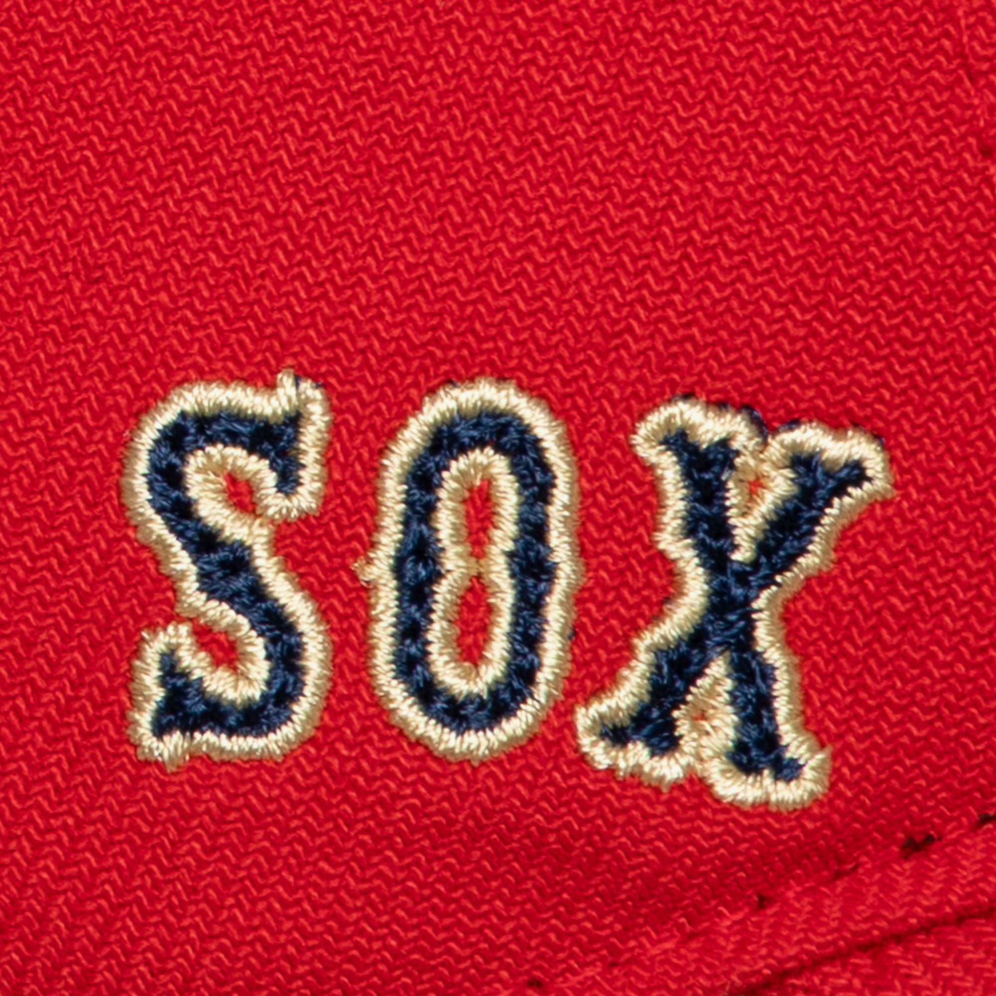 Men's Mitchell & Ness Red Boston Red Sox Fenway Park 100th Anniversary Patch Secondary Pro Snapback Hat