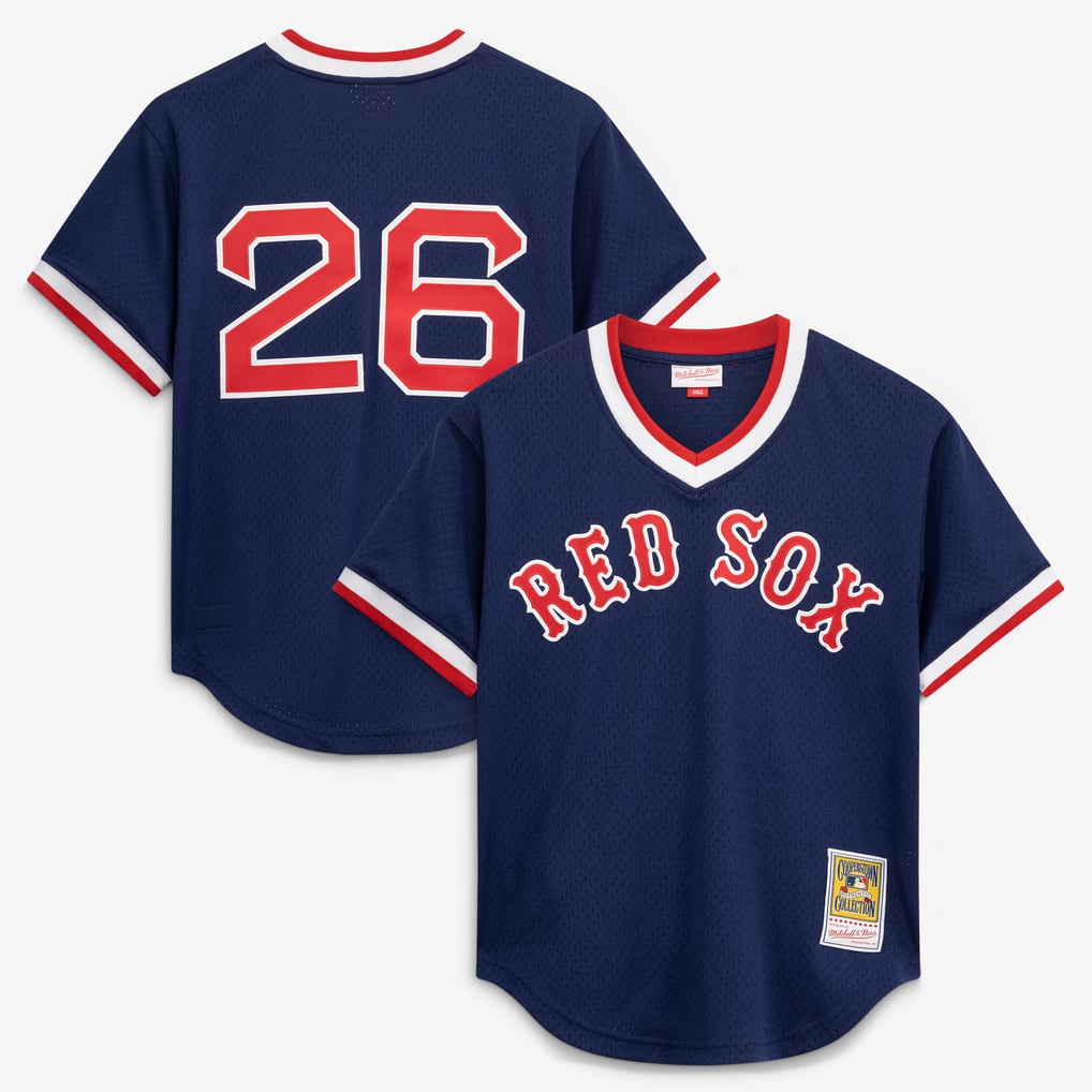 メンズ Mitchell&Ness ウェイド・ボッグス ネイビー ボストン・レッド 