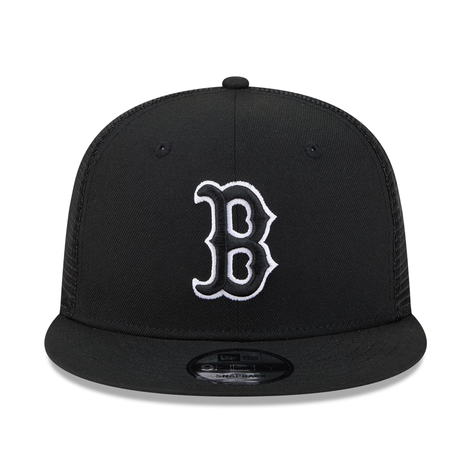 Casquette trucker ajustable New Era 9FIFTY Boston Red Sox noire pour homme