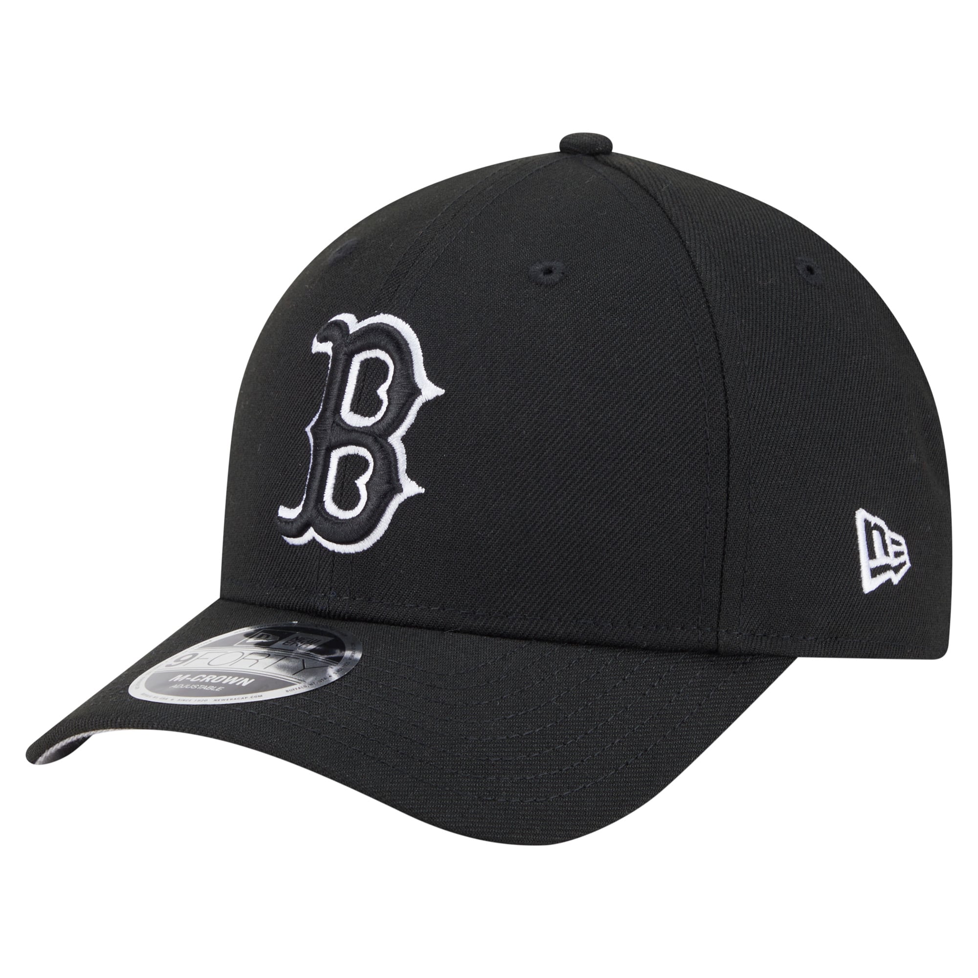 Casquette ajustable New Era noire pour homme Boston Red Sox Player Replica 9FORTY