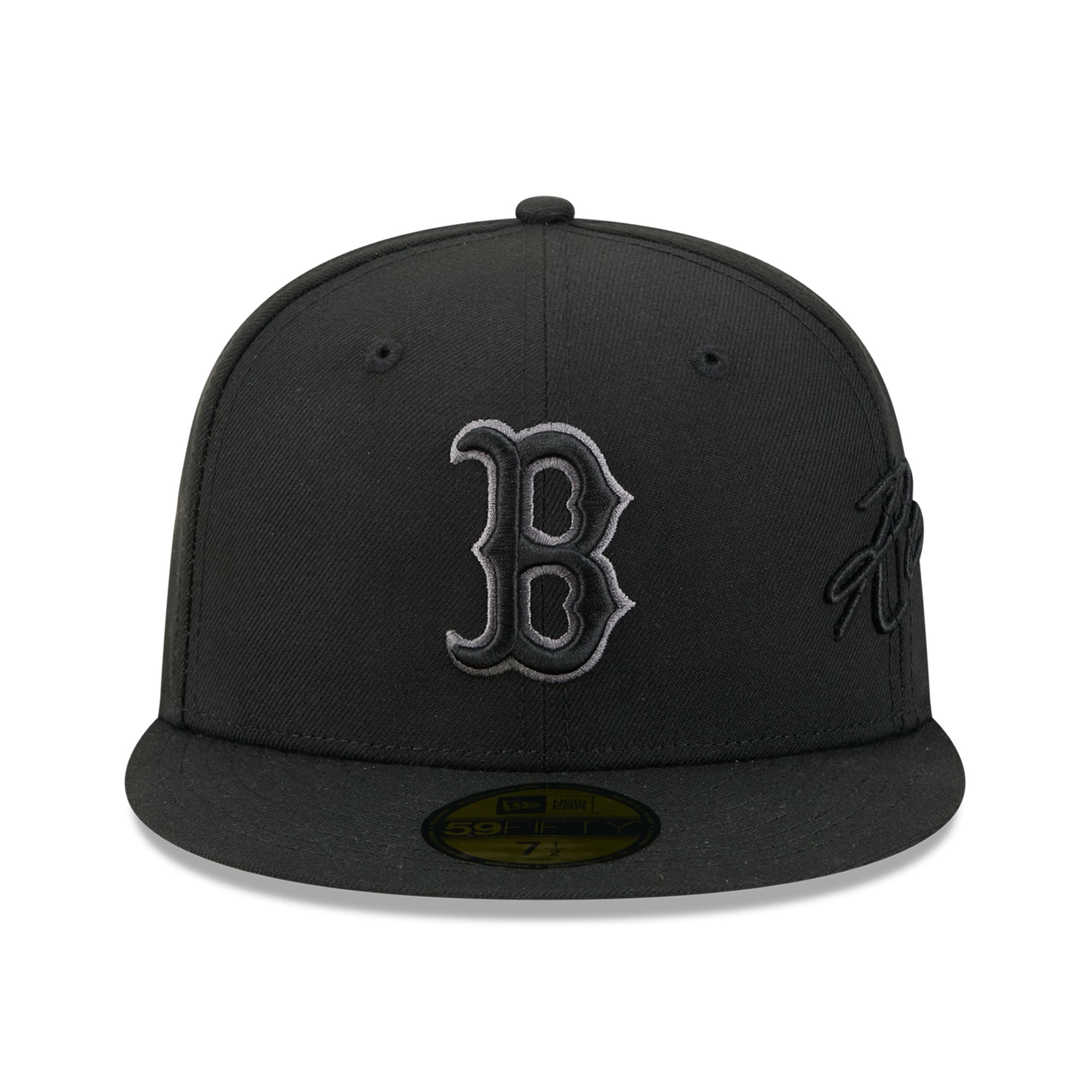 Men's New Era Black Boston Red Sox Side Script 59FIFTY Fitted Hat