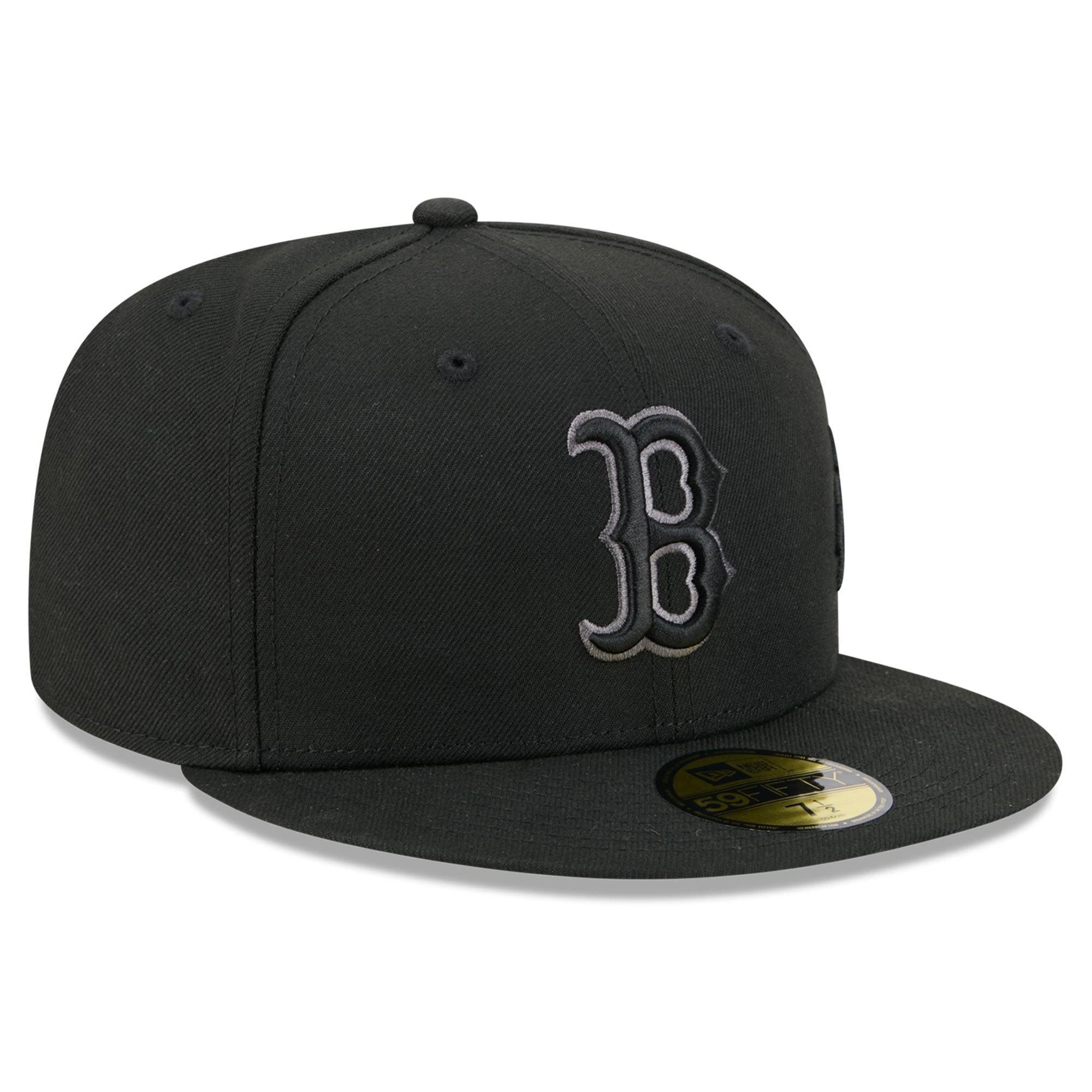 Men's New Era Black Boston Red Sox Side Script 59FIFTY Fitted Hat