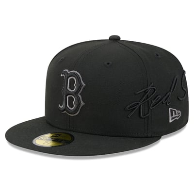 Boston Red Sox New Era Side Script 59FIFTY Fitted Hat - Black