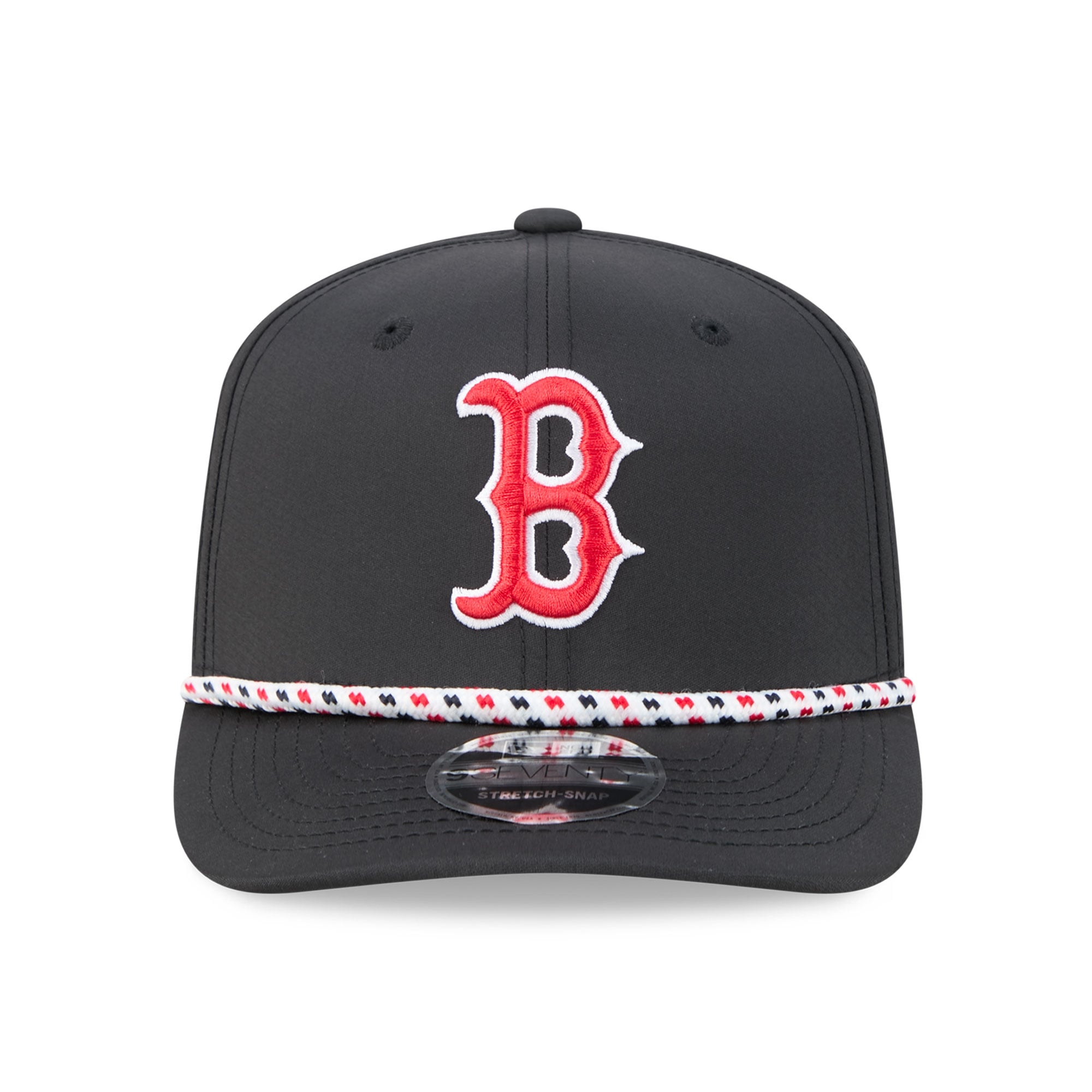 Casquette New Era noire Boston Red Sox pour homme, modèle 9SEVENTY à cordon ajustable.