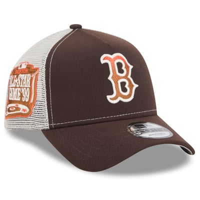 Boston Red Sox New Era Pumpkin Spice A-Frame 9FORTY Adjustable Trucker Hat - Brown