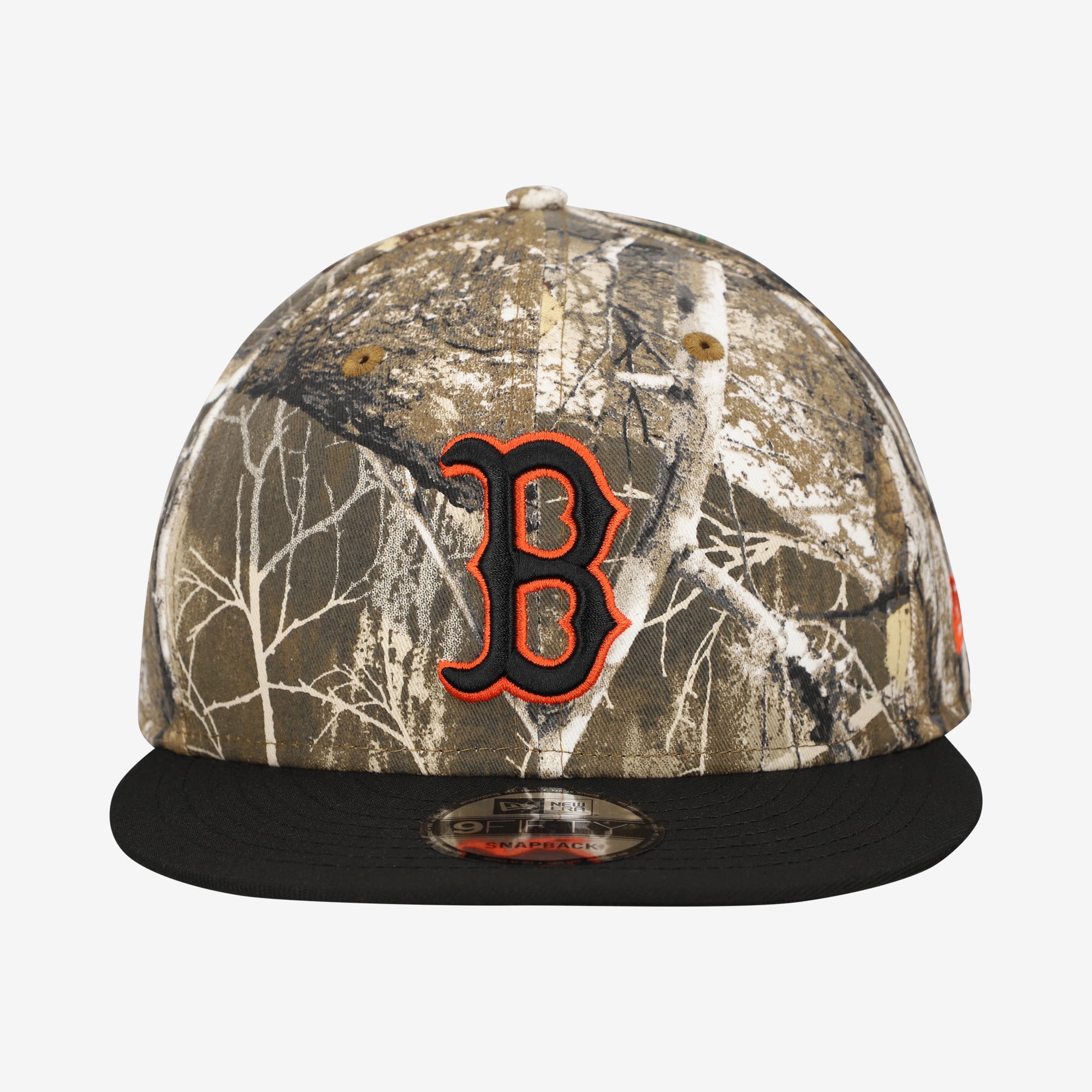 Casquette snapback New Era Camo Boston Red Sox Realtree Orange Pop 9FIFTY pour homme