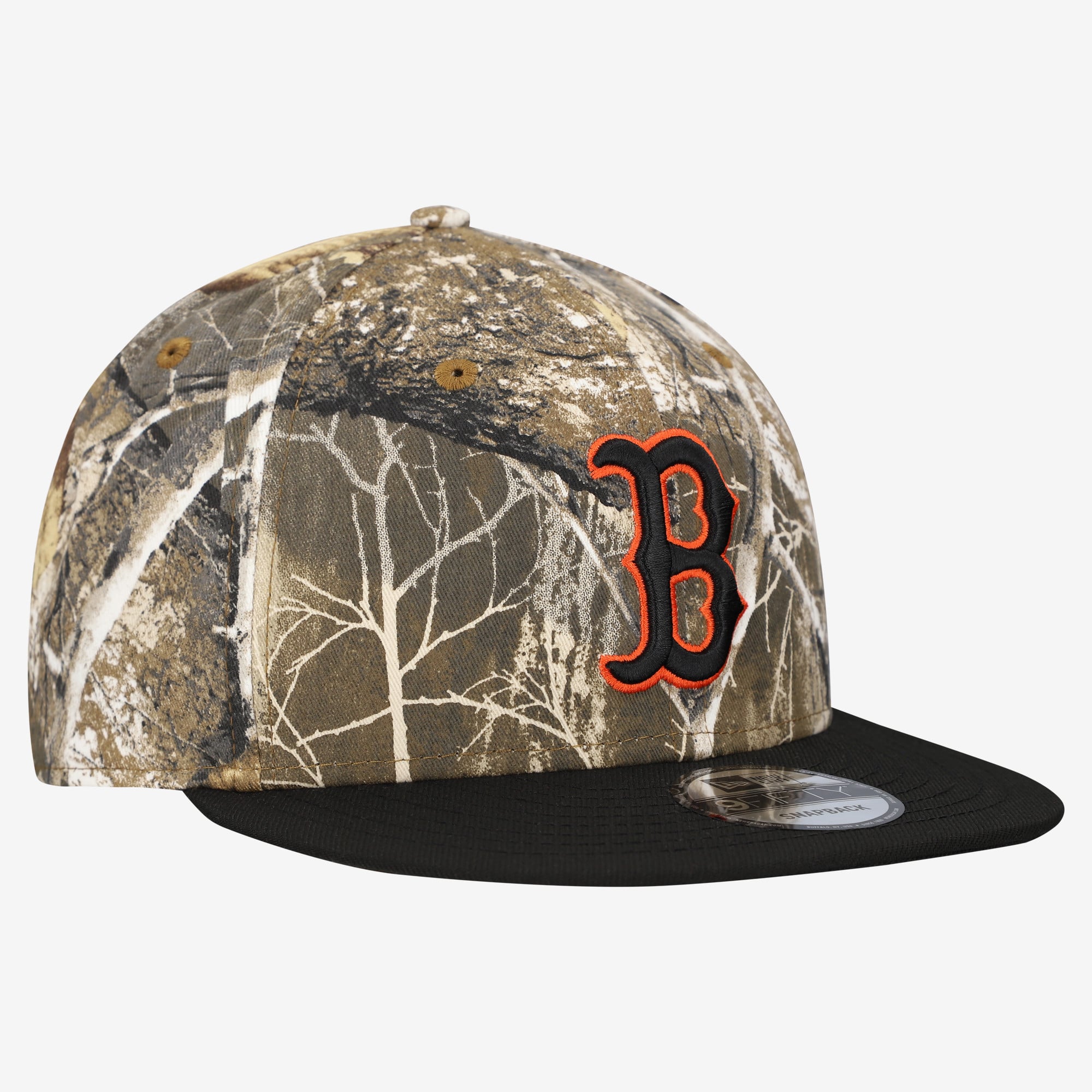 Casquette snapback New Era Camo Boston Red Sox Realtree Orange Pop 9FIFTY pour homme