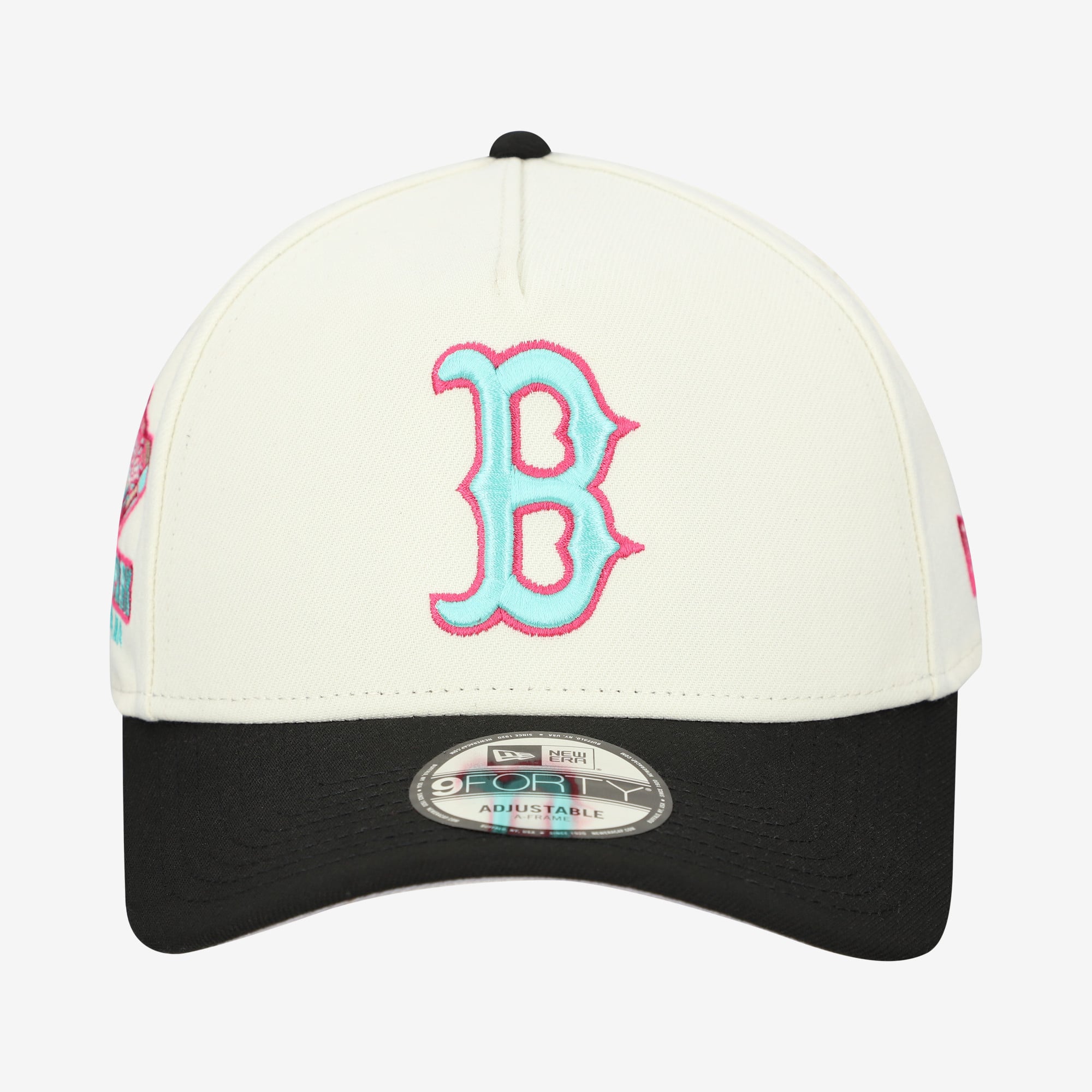 Men's New Era Cream Boston Red Sox Stadium Chrome 9FORTY A-Frame Adjustable Hat