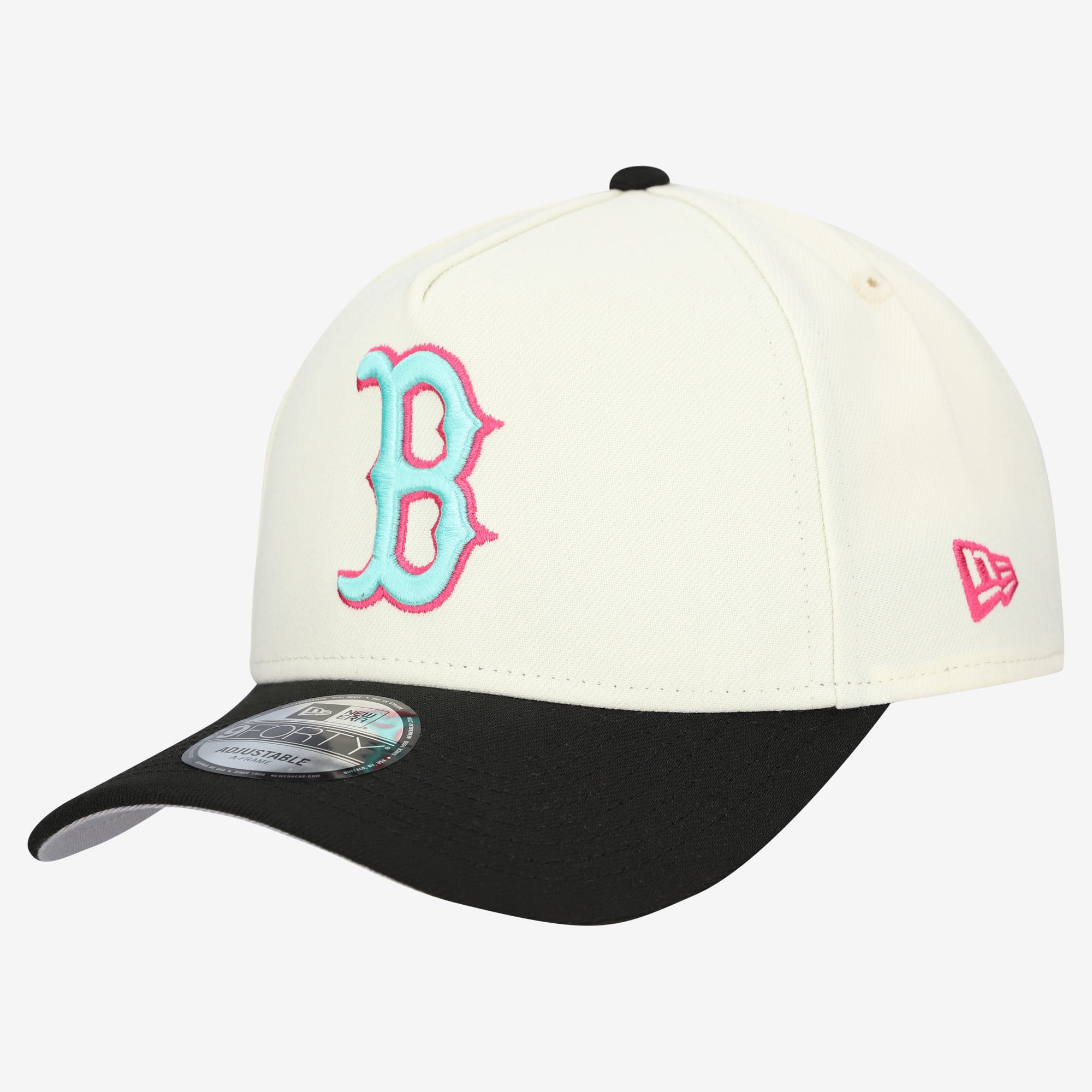 Men's New Era Cream Boston Red Sox Stadium Chrome 9FORTY A-Frame Adjustable Hat