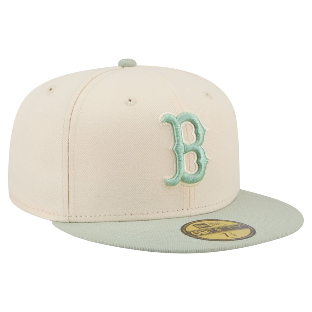 Boston Red Sox New Era Color Pack 59FIFTY Fitted Hat - Cream/Green