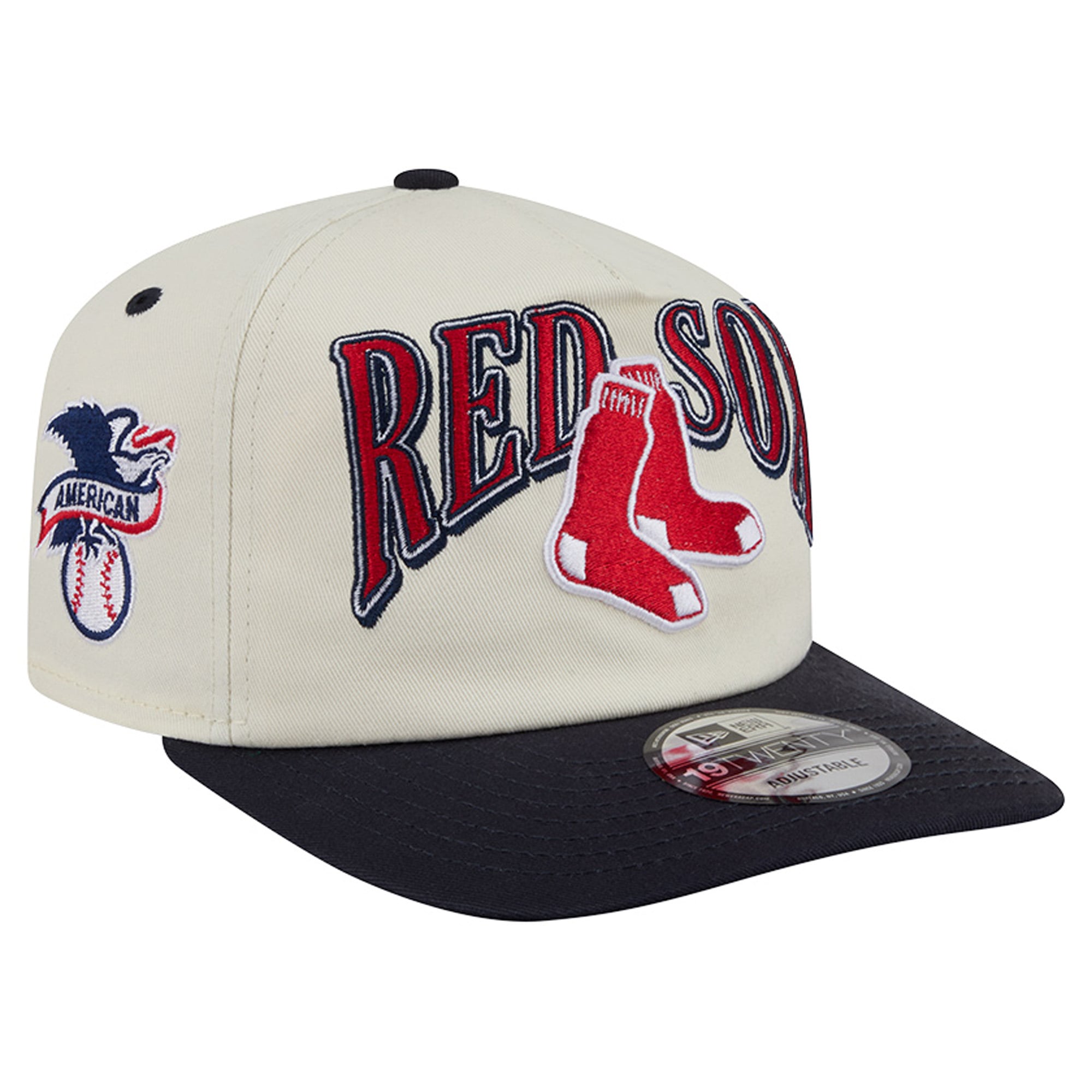 Casquette ajustable New Era crème/marine Boston Red Sox Vintage 19TWENTY pour homme