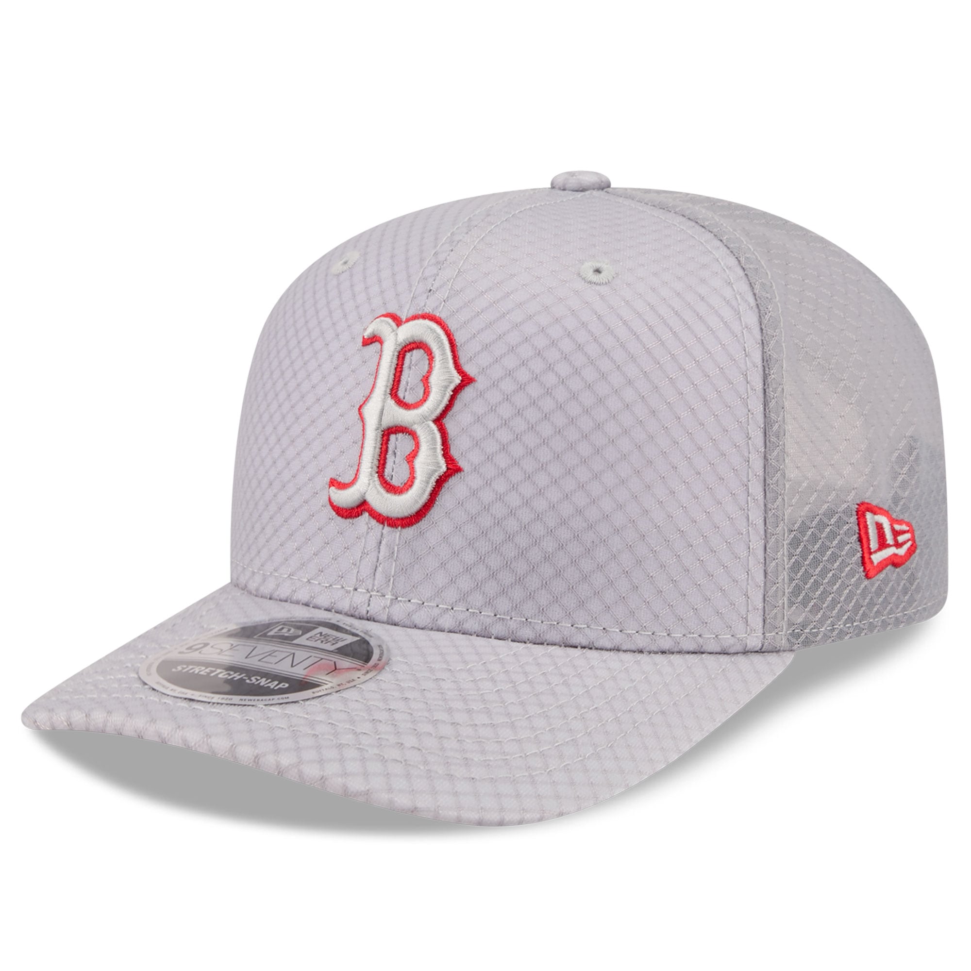 Casquette trucker ajustable New Era grise Boston Red Sox 9SEVENTY pour homme
