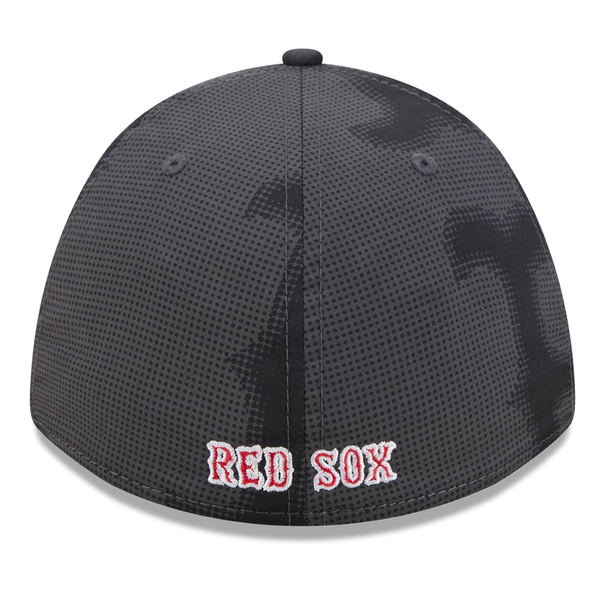 Men's New Era Gray Boston Red Sox Halftone 39THIRTY Flex Hat