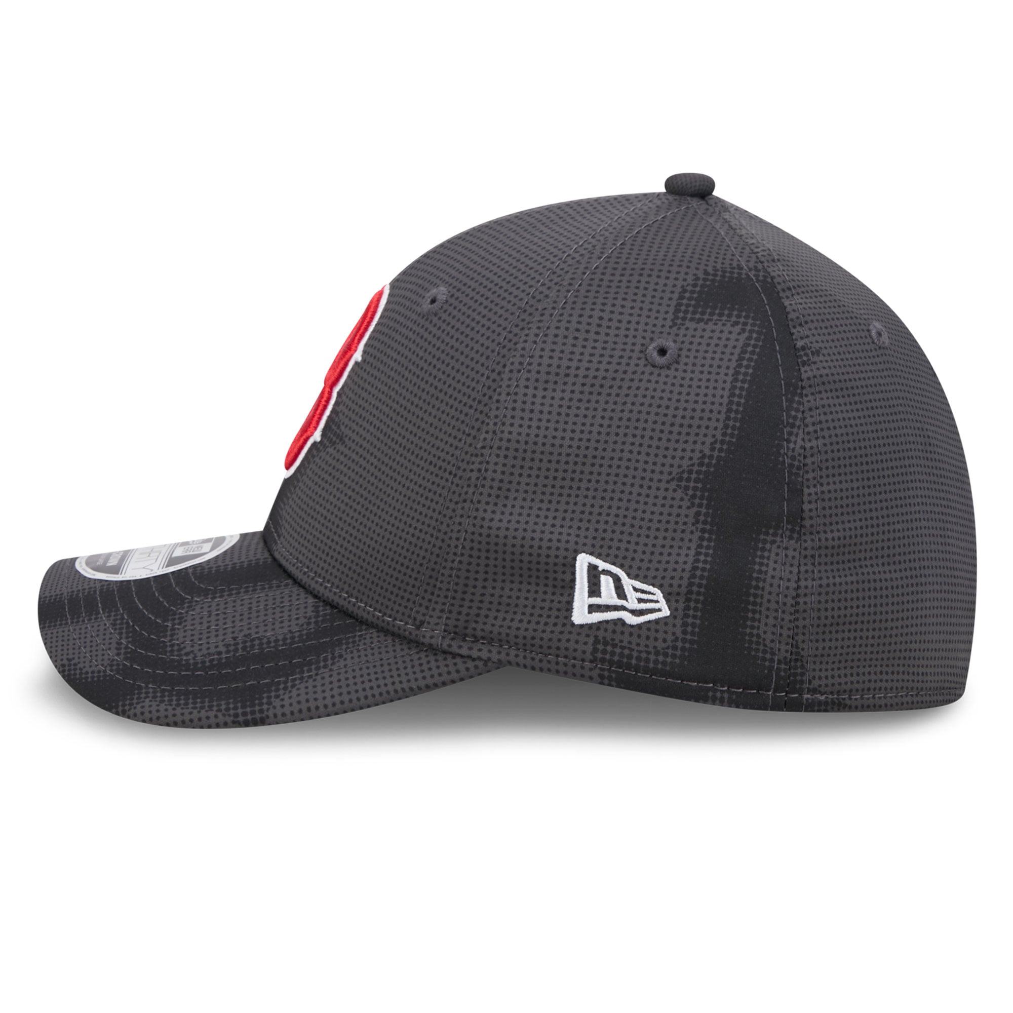 Men's New Era Gray Boston Red Sox Halftone 39THIRTY Flex Hat