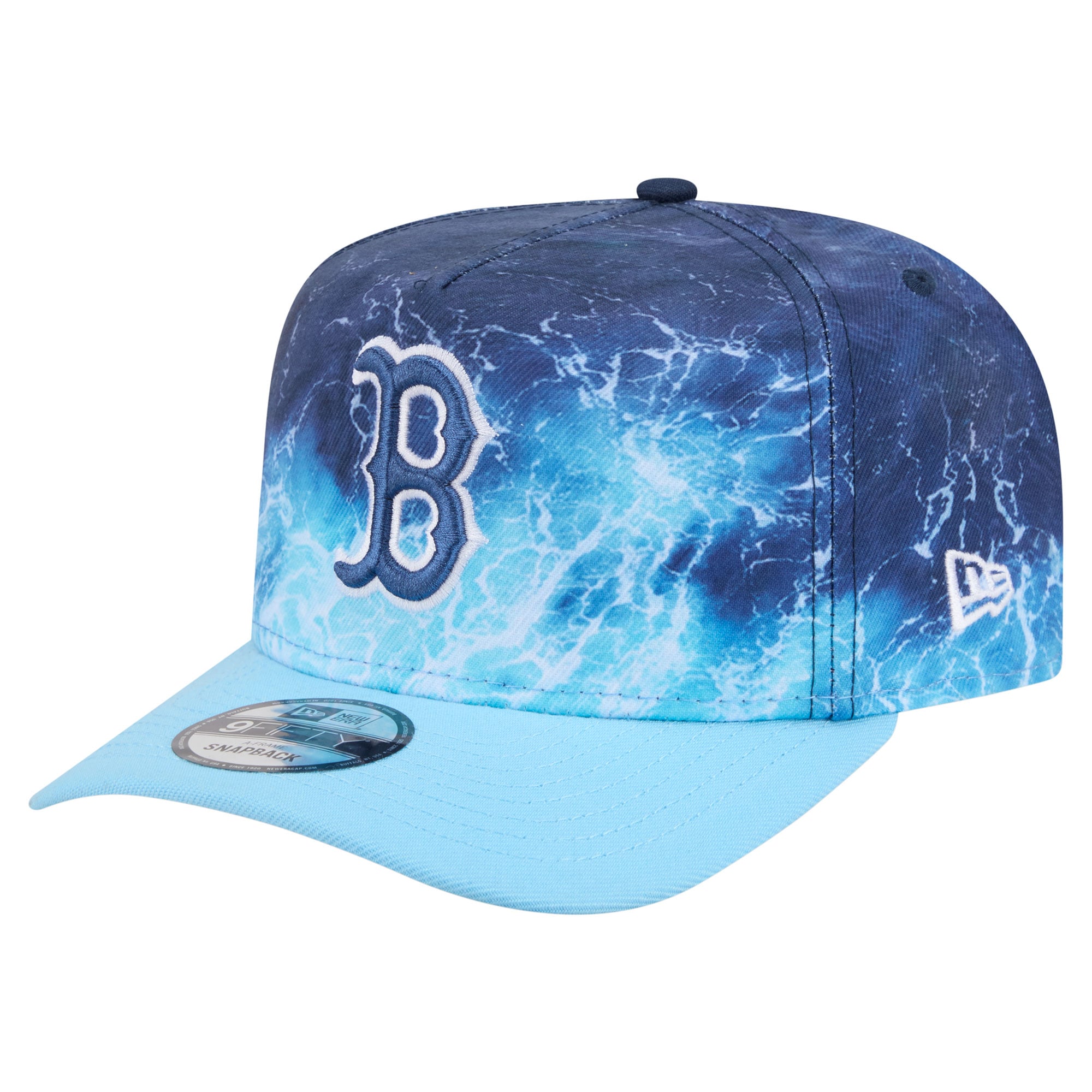 Casquette snapback New Era bleu clair Boston Red Sox Deep Water Pre-Curved 9FIFTY pour homme