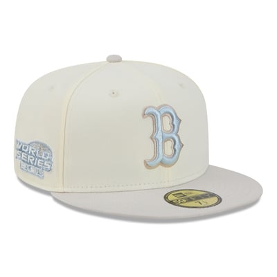  Boston Red Sox New Era Crisp Equinox World Series 59FIFTY Fitted Hat - Natural
