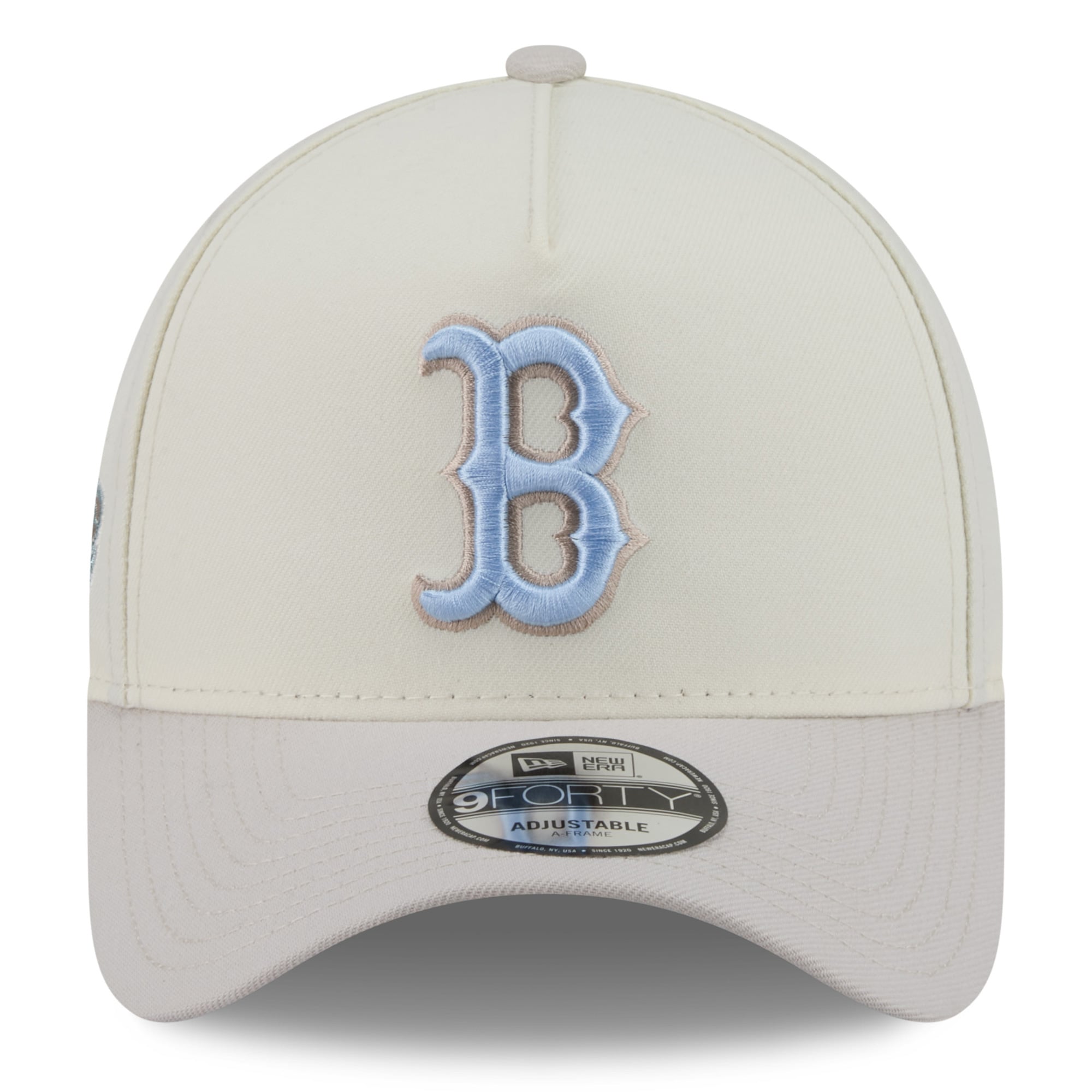 Men's New Era Natural Boston Red Sox Crisp Equinox World Series 9FORTY A-Frame Adjustable Hat