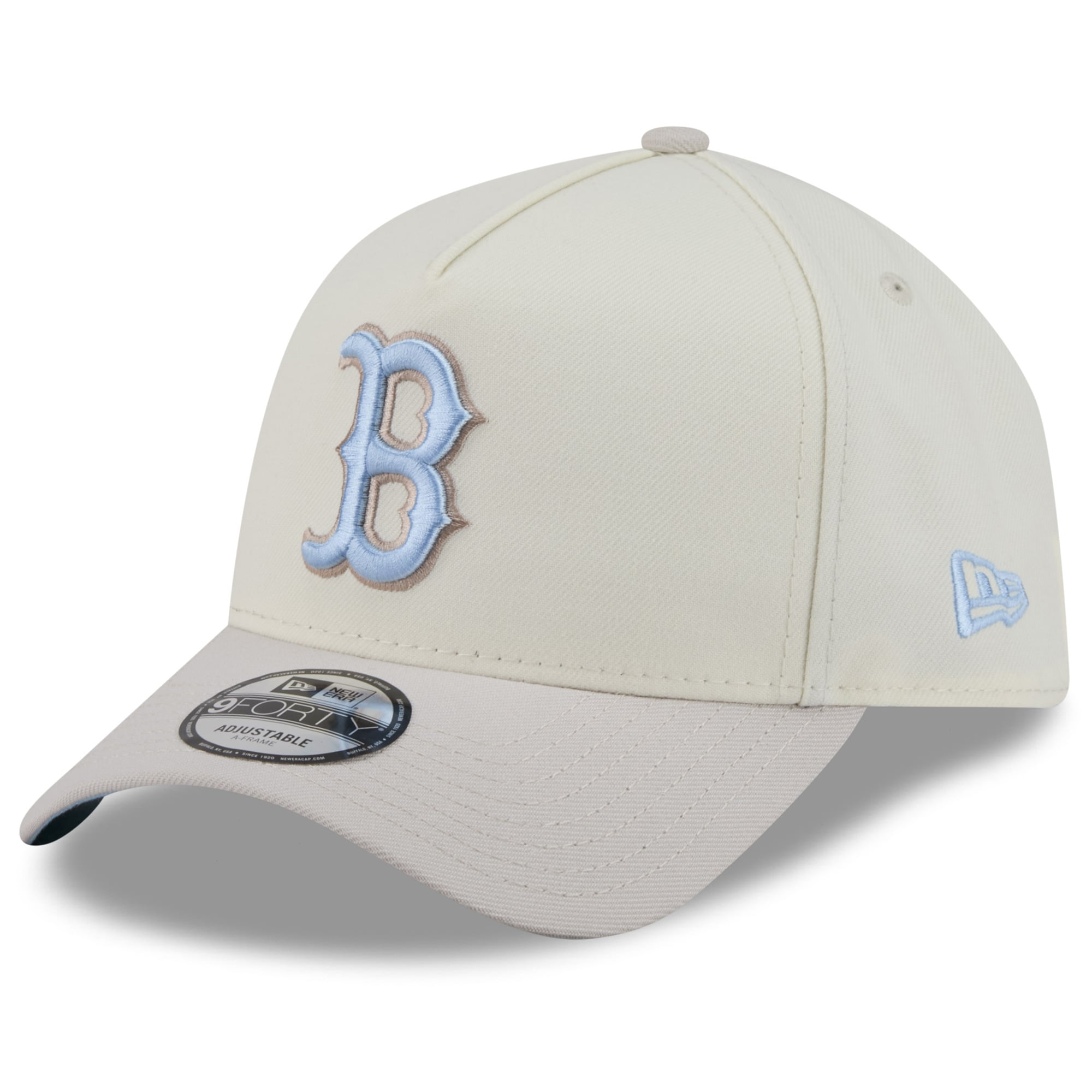 Men's New Era Natural Boston Red Sox Crisp Equinox World Series 9FORTY A-Frame Adjustable Hat
