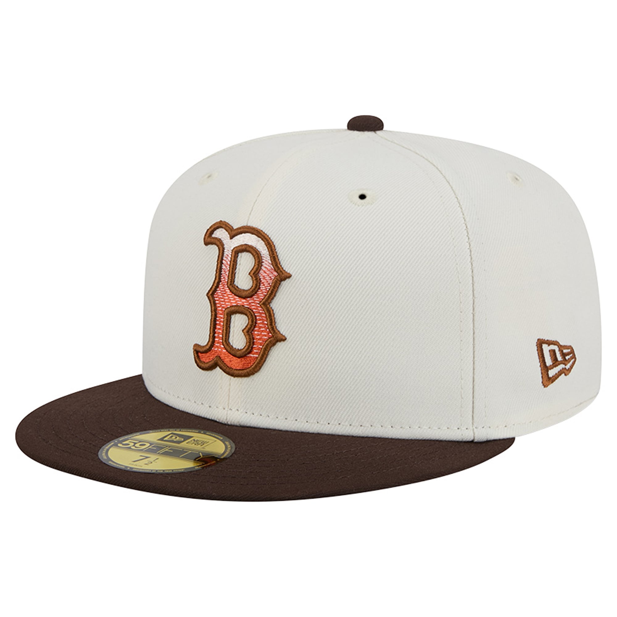 Men's New Era Natural/Brown Boston Red Sox Pumpkin Spice 59FIFTY Fitted Hat