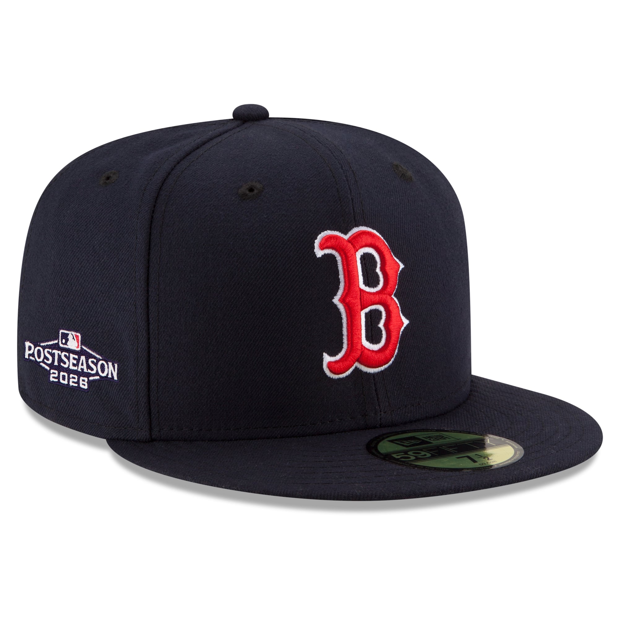 Casquette ajustée New Era 59FIFTY pour homme, bleu marine, Boston Red Sox, écusson latéral des séries éliminatoires de la MLB 2026