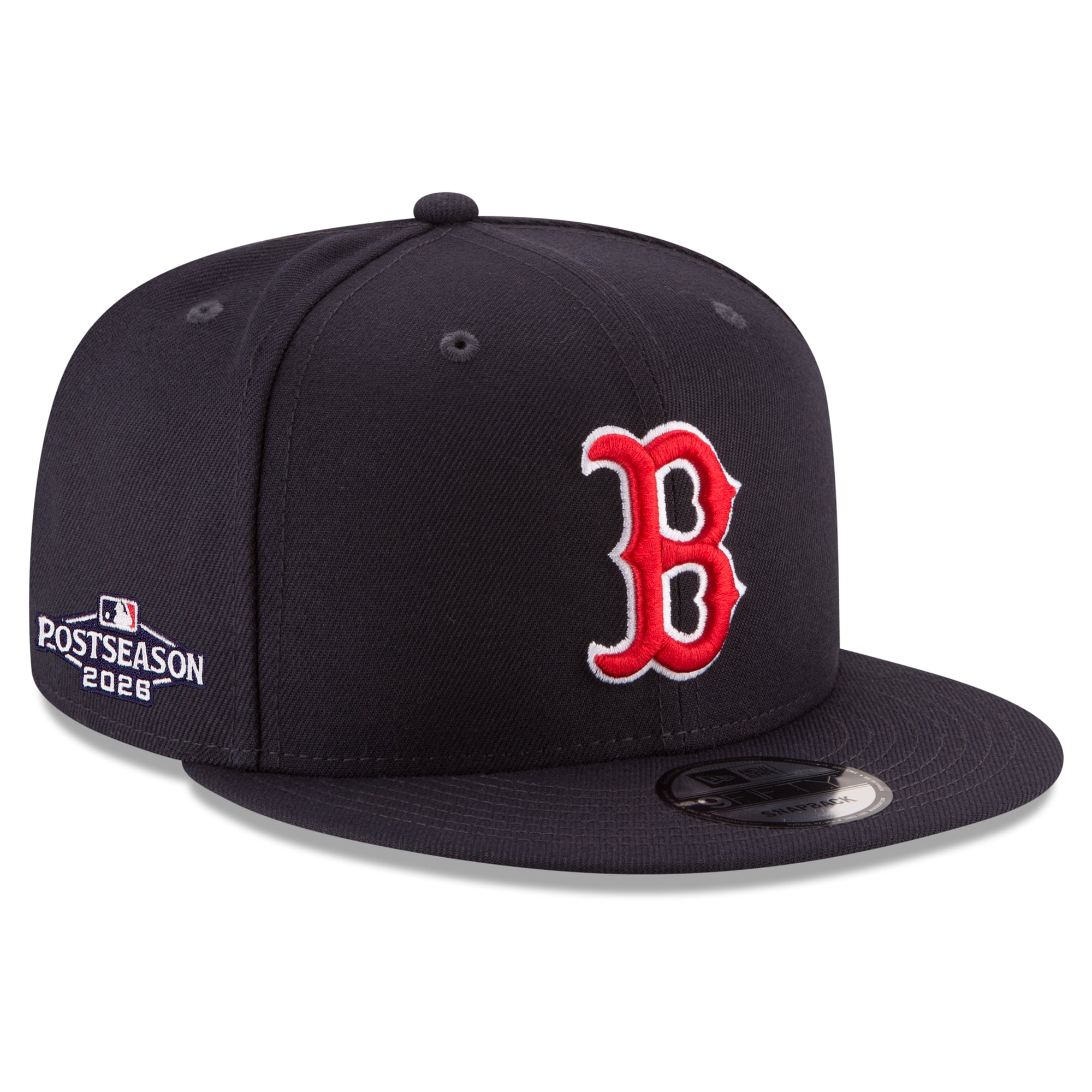 Casquette snapback New Era 9FIFTY pour homme, bleu marine, Boston Red Sox, écusson latéral des séries éliminatoires de la MLB 2026