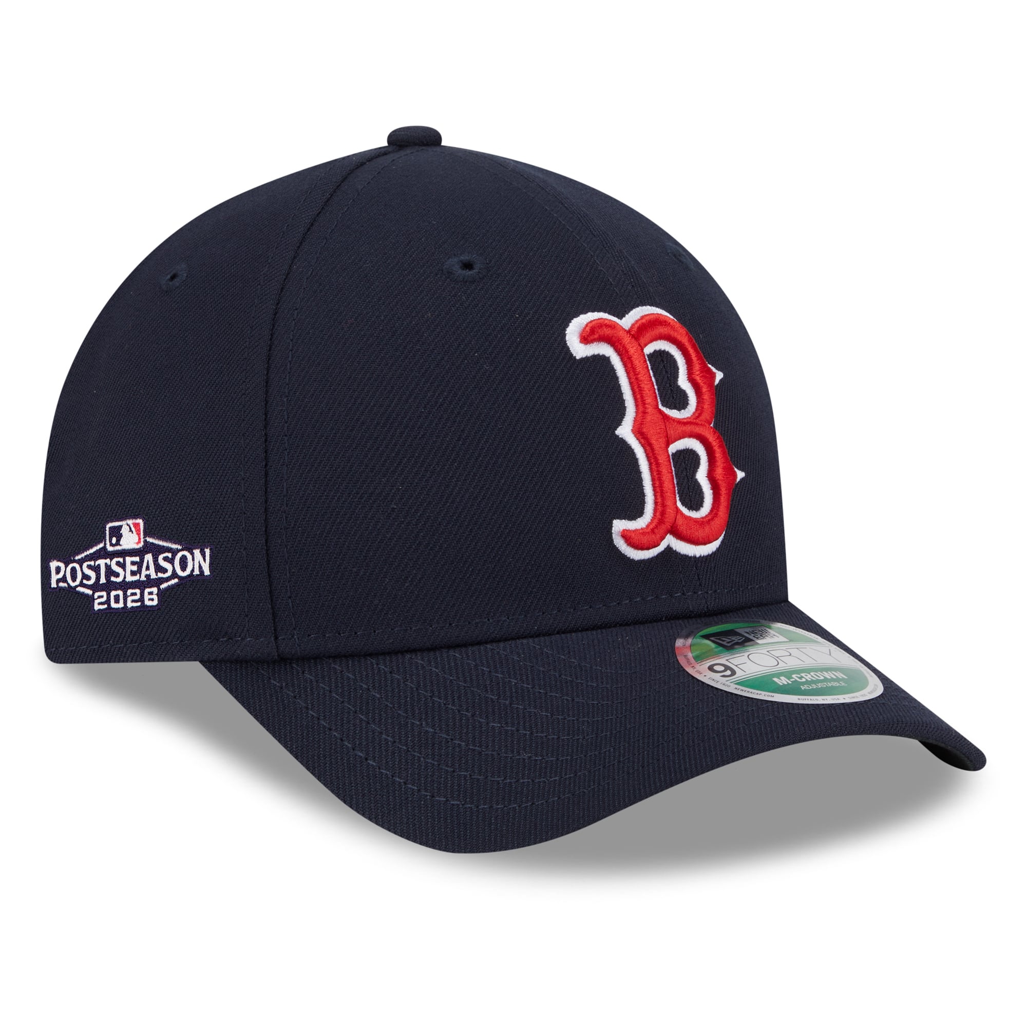 Casquette ajustable New Era bleu marine Boston Red Sox 2026 MLB Postseason avec écusson latéral 9FORTY