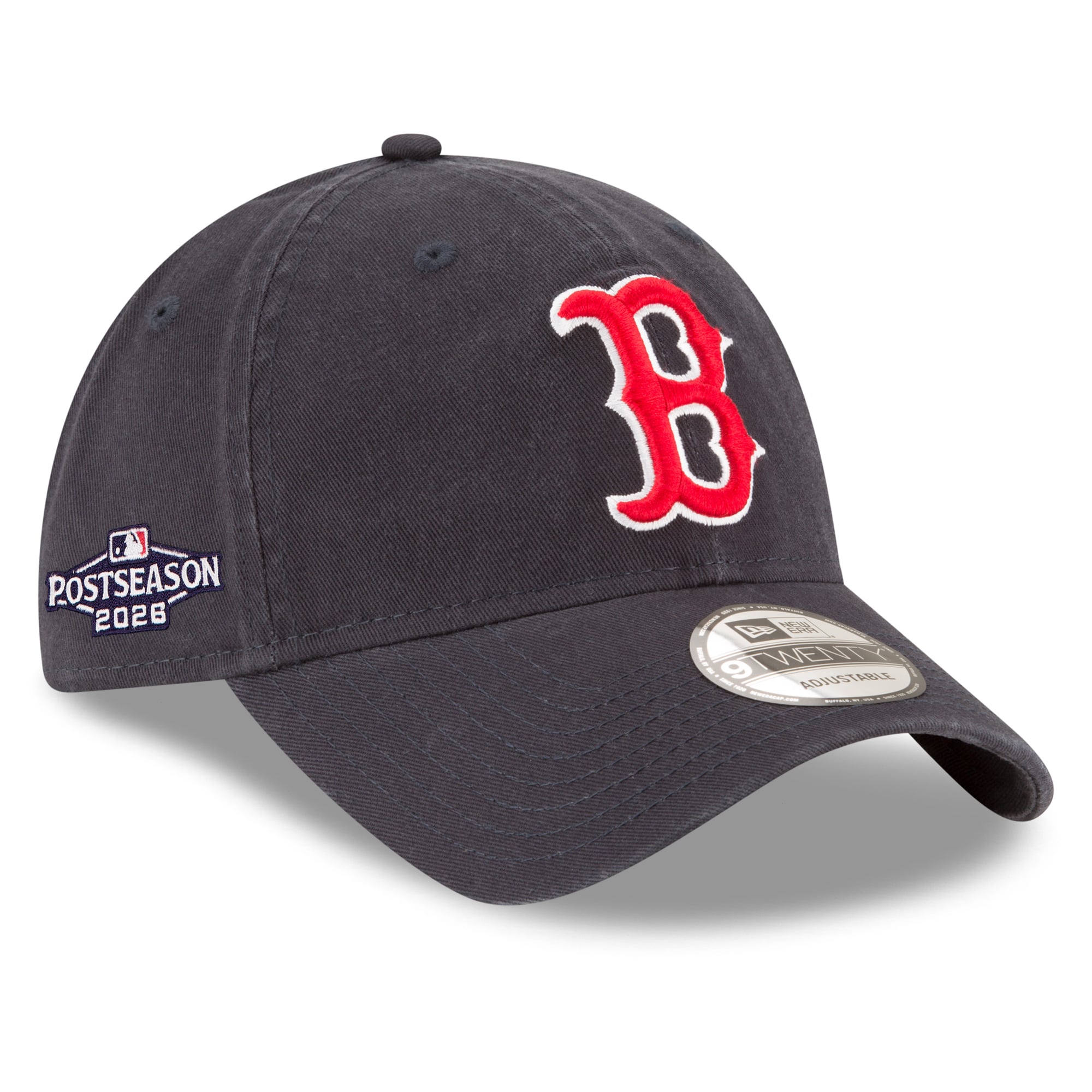 Casquette ajustable New Era bleu marine Boston Red Sox 2026 MLB Postseason avec écusson latéral 9TWENTY