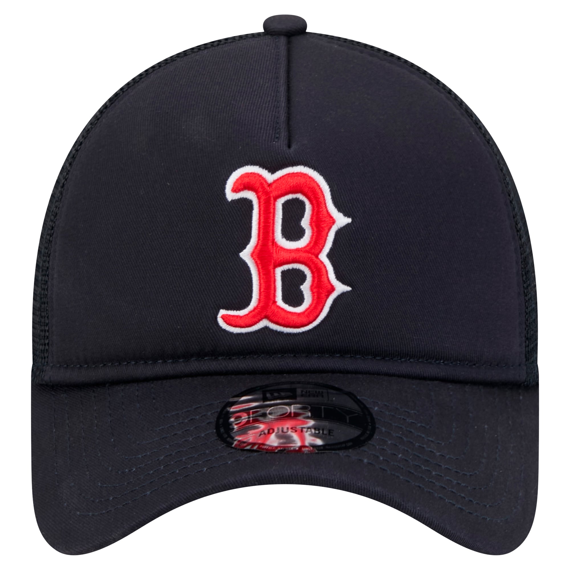Men's New Era Navy Boston Red Sox 9FORTY A-Frame Trucker Adjustable Hat