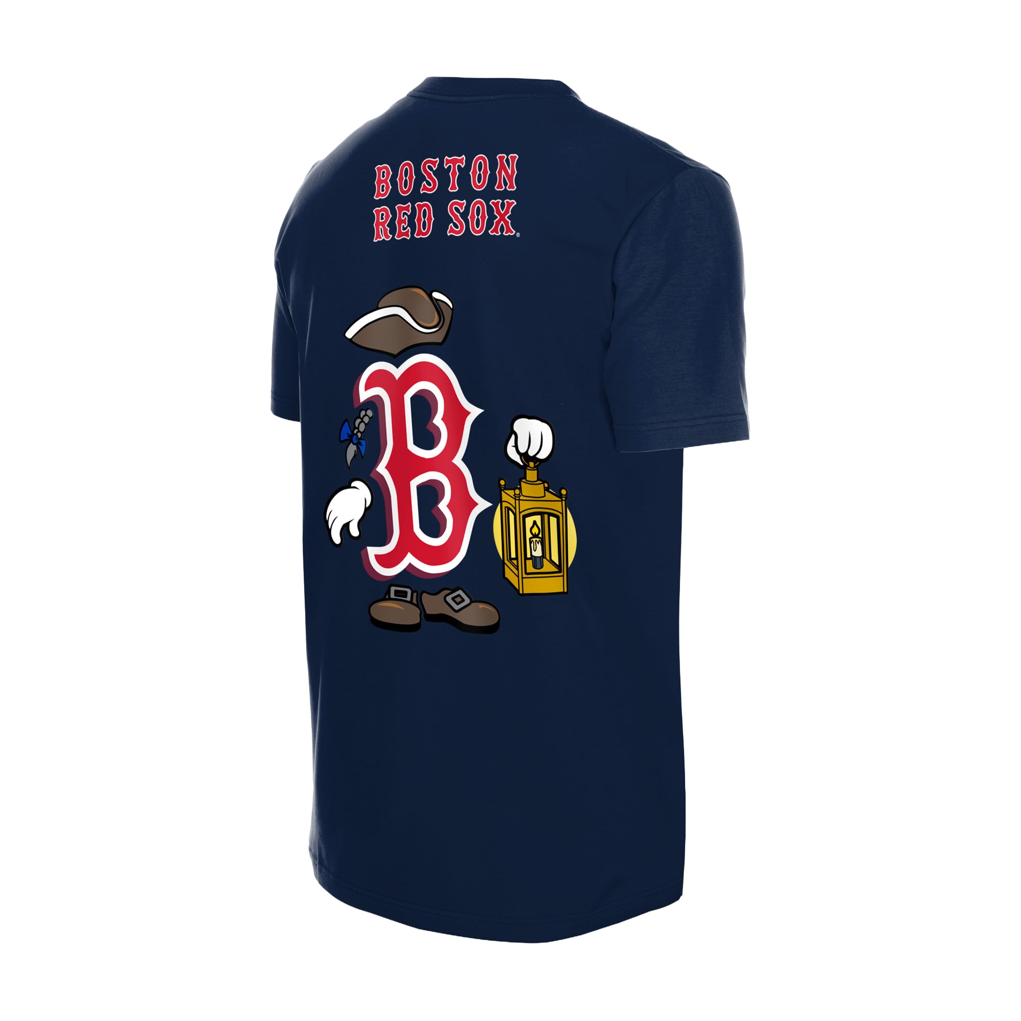 Men's New Era Navy Boston Red Sox Cartoon Logo T-Shirt