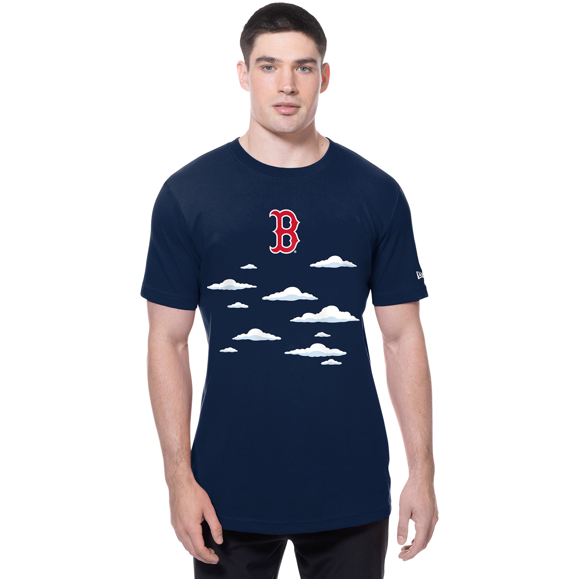 T-shirt homme New Era bleu marine Boston Red Sox MLB x Simpsons 2026 Collab Clouds