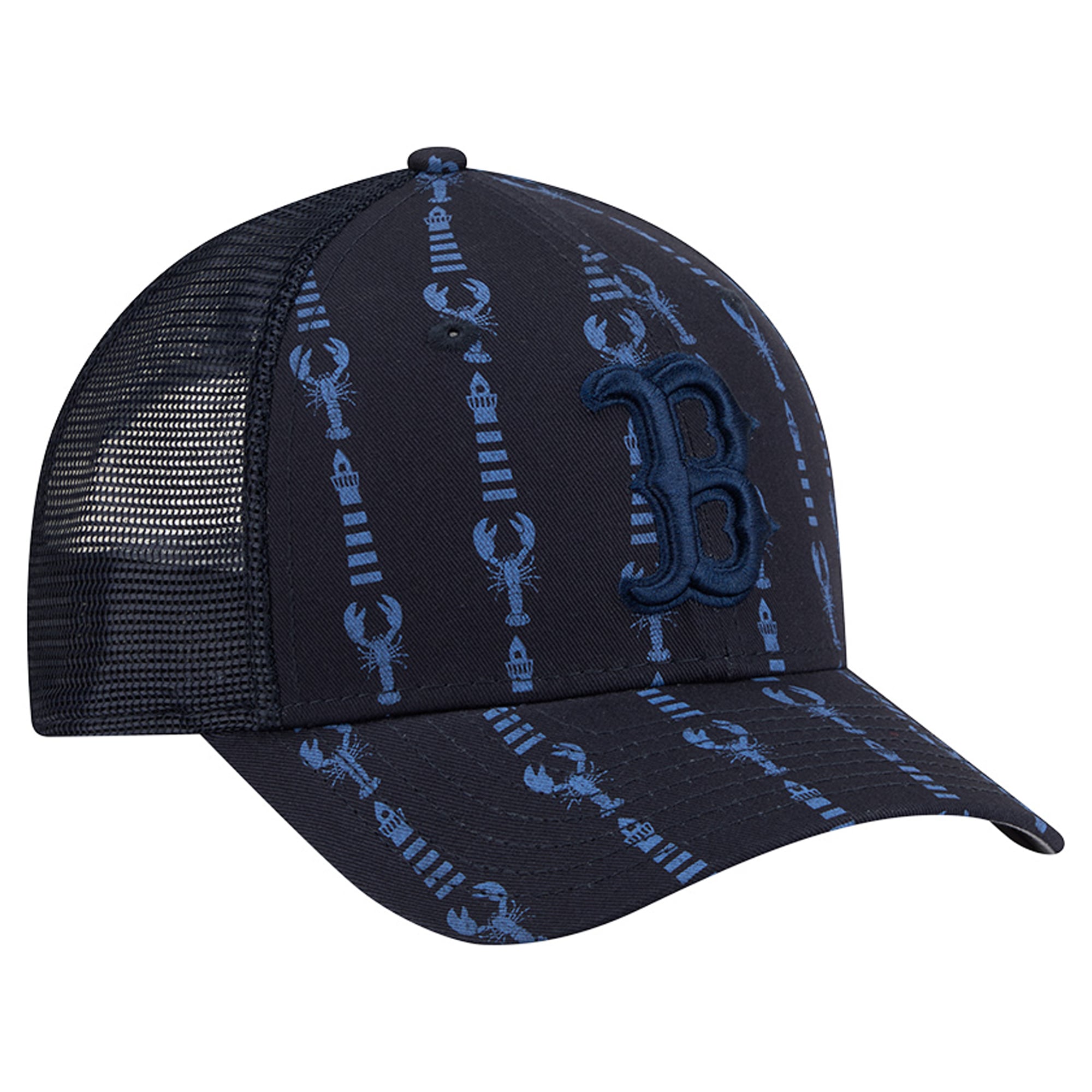 Men's New Era Navy Boston Red Sox Tonal Icon 9FORTY M-Crown Adjustable Trucker Hat