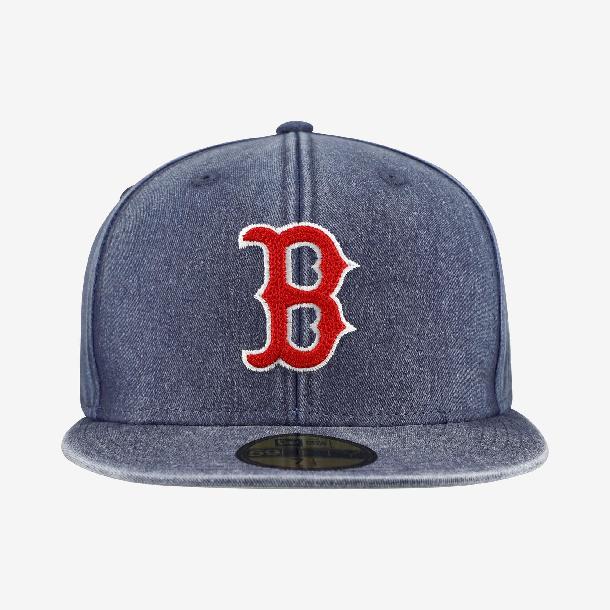 Casquette ajustée New Era 59FIFTY bleu marine pour homme, modèle Boston Red Sox.
