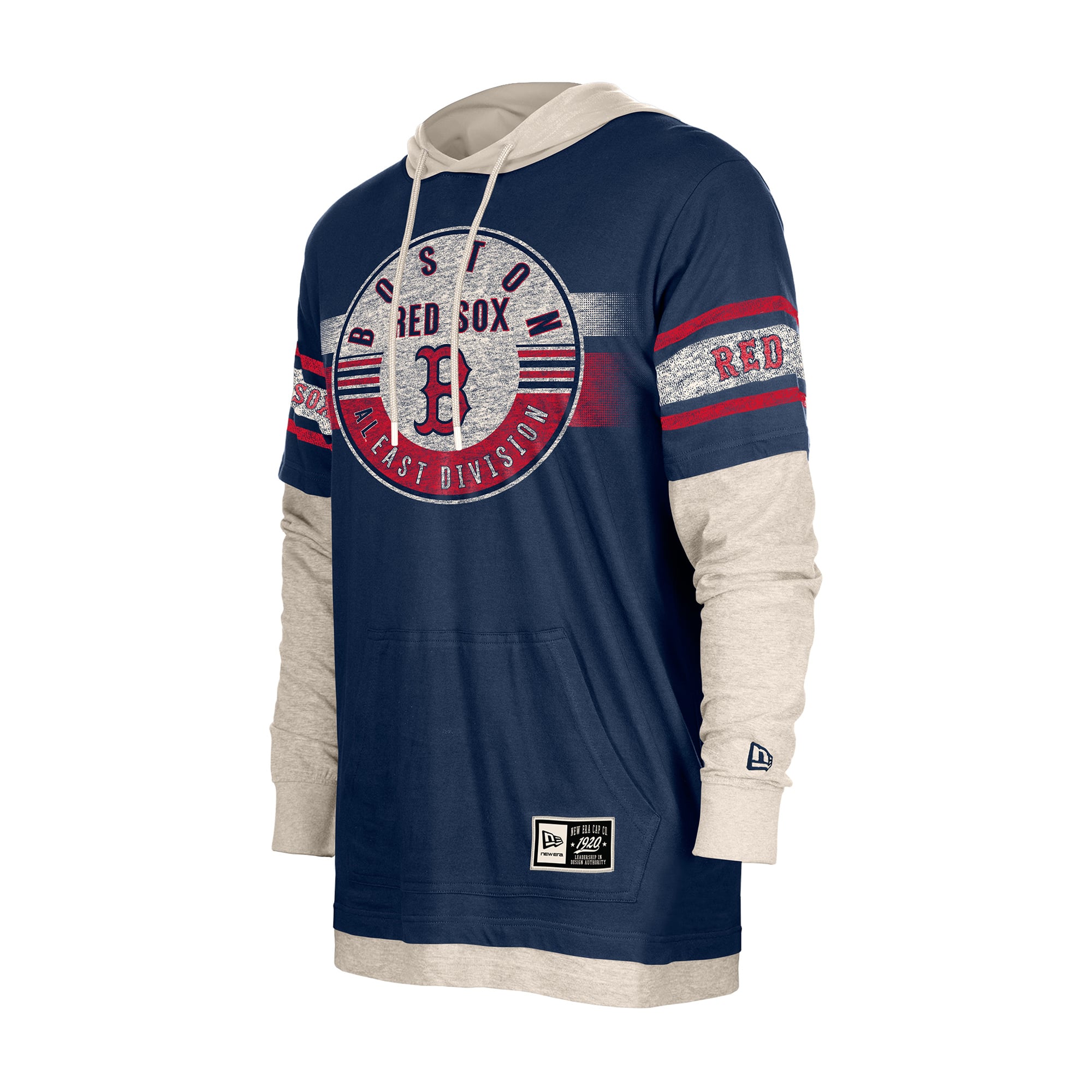 Sweat à capuche rétro Boston Red Sox bleu marine/crème pour homme