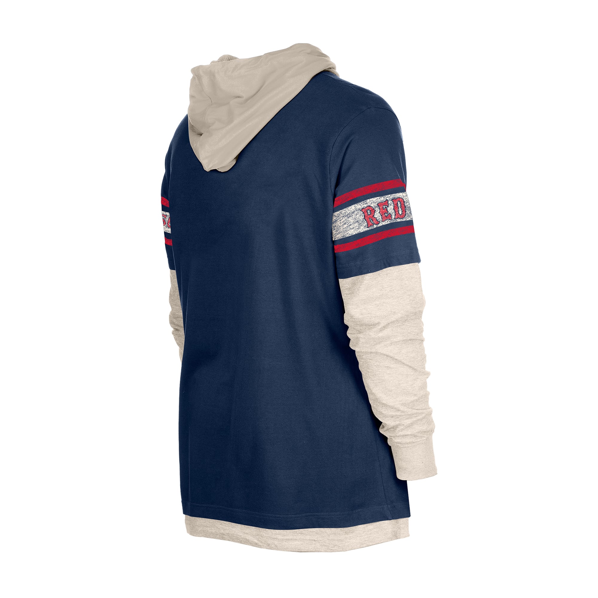 Sweat à capuche rétro Boston Red Sox bleu marine/crème pour homme
