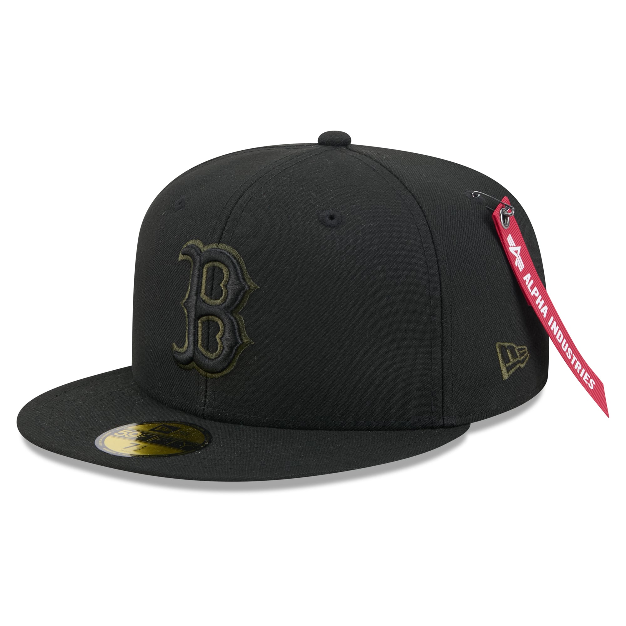 Men's New Era x Alpha Industries Black Boston Red Sox 59FIFTY Fitted Hat