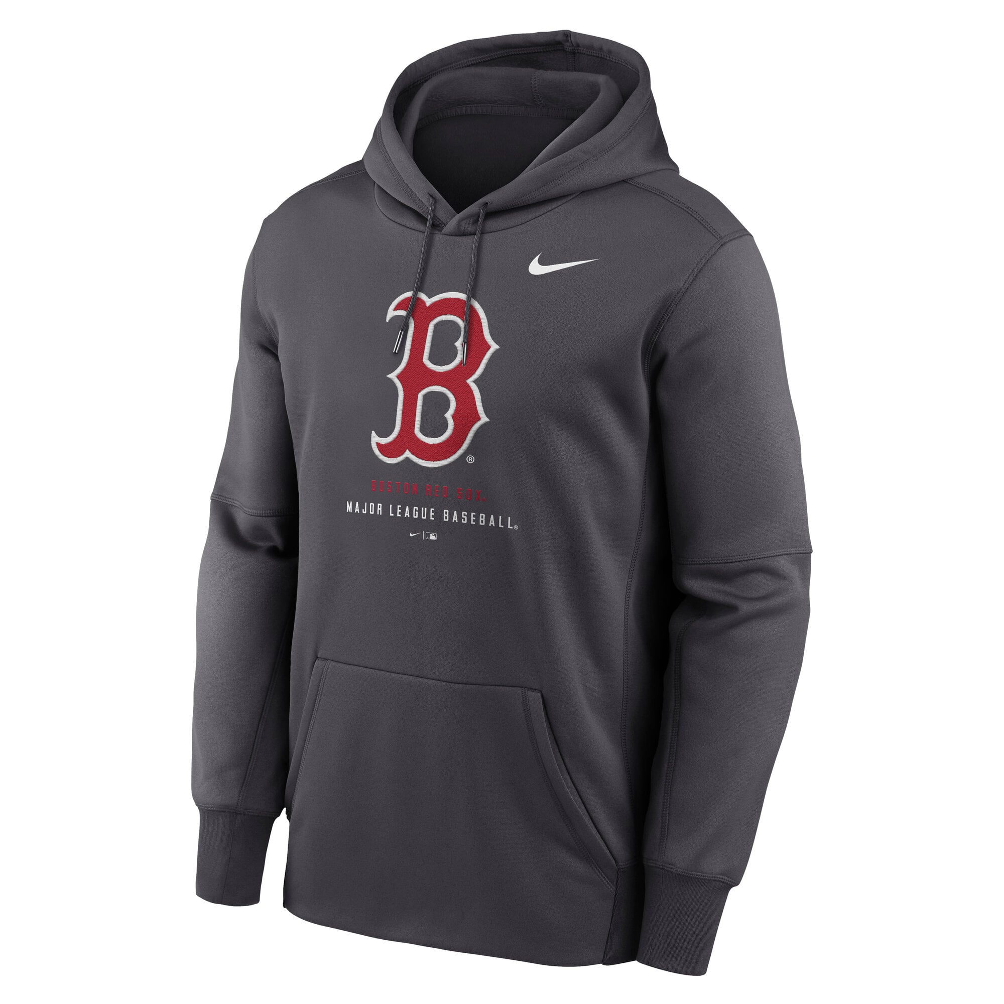 Sweat à capuche Nike Therma-FIT anthracite Boston Red Sox pour homme