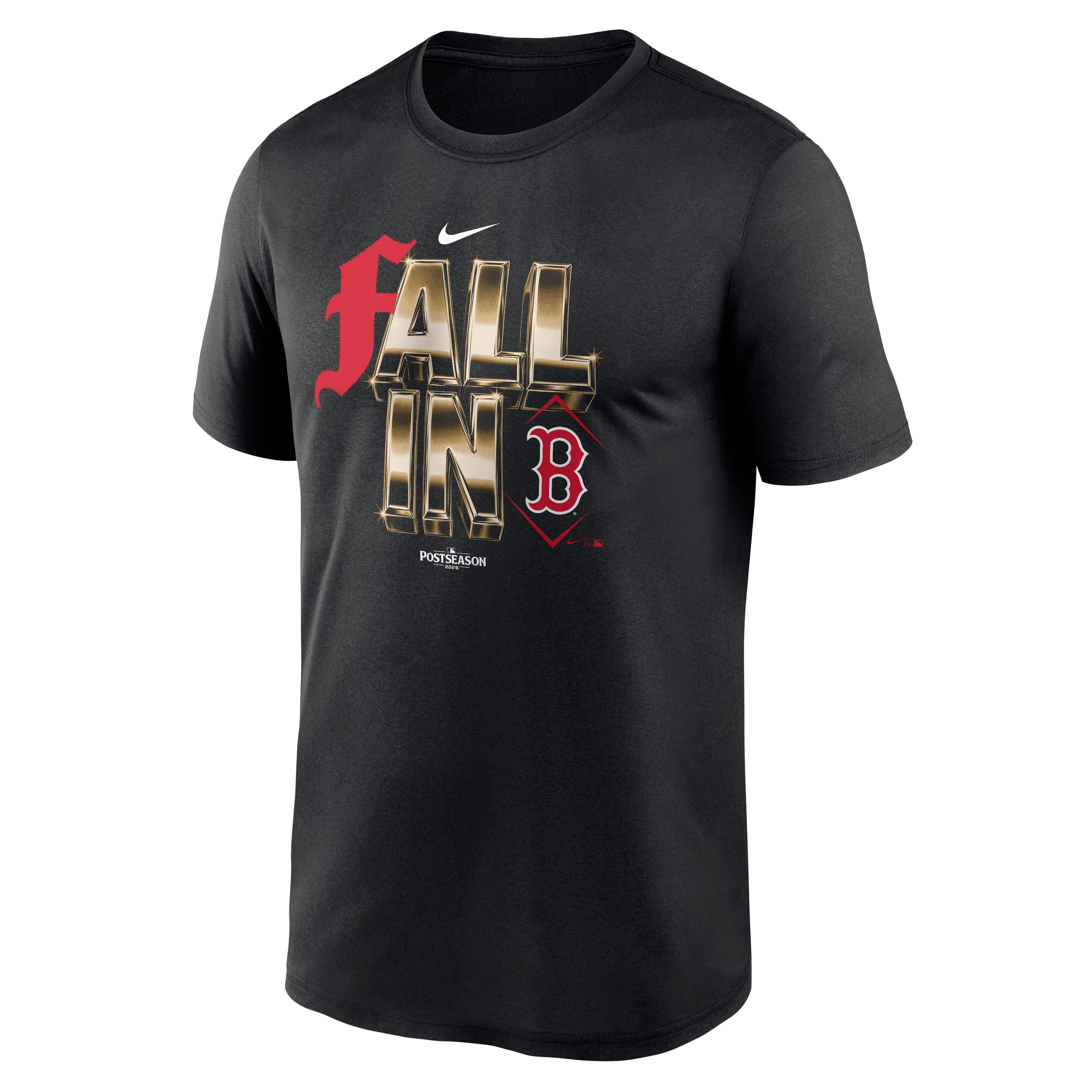 T-shirt Nike noir pour homme Boston Red Sox, séries éliminatoires MLB 2026, collection « Fall Legend »