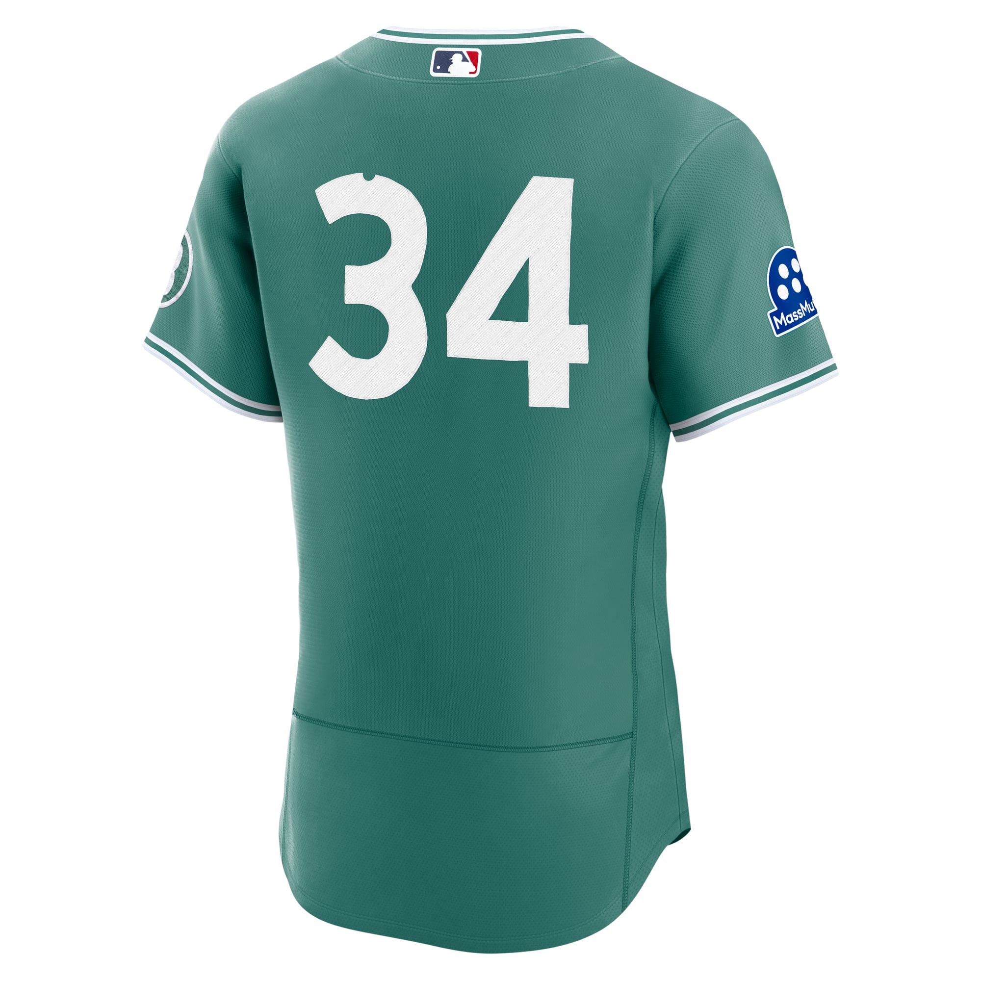 Maillot authentique Nike David Ortiz vert Boston Red Sox City Connect pour homme, avec écusson du sponsor