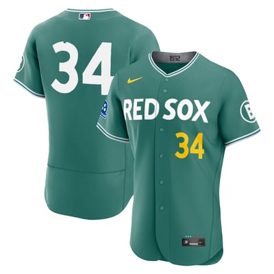 David Ortiz Boston Red Sox Nike City Connect Authentic Carry-Over Jersey with Sponsor Patch - Green
