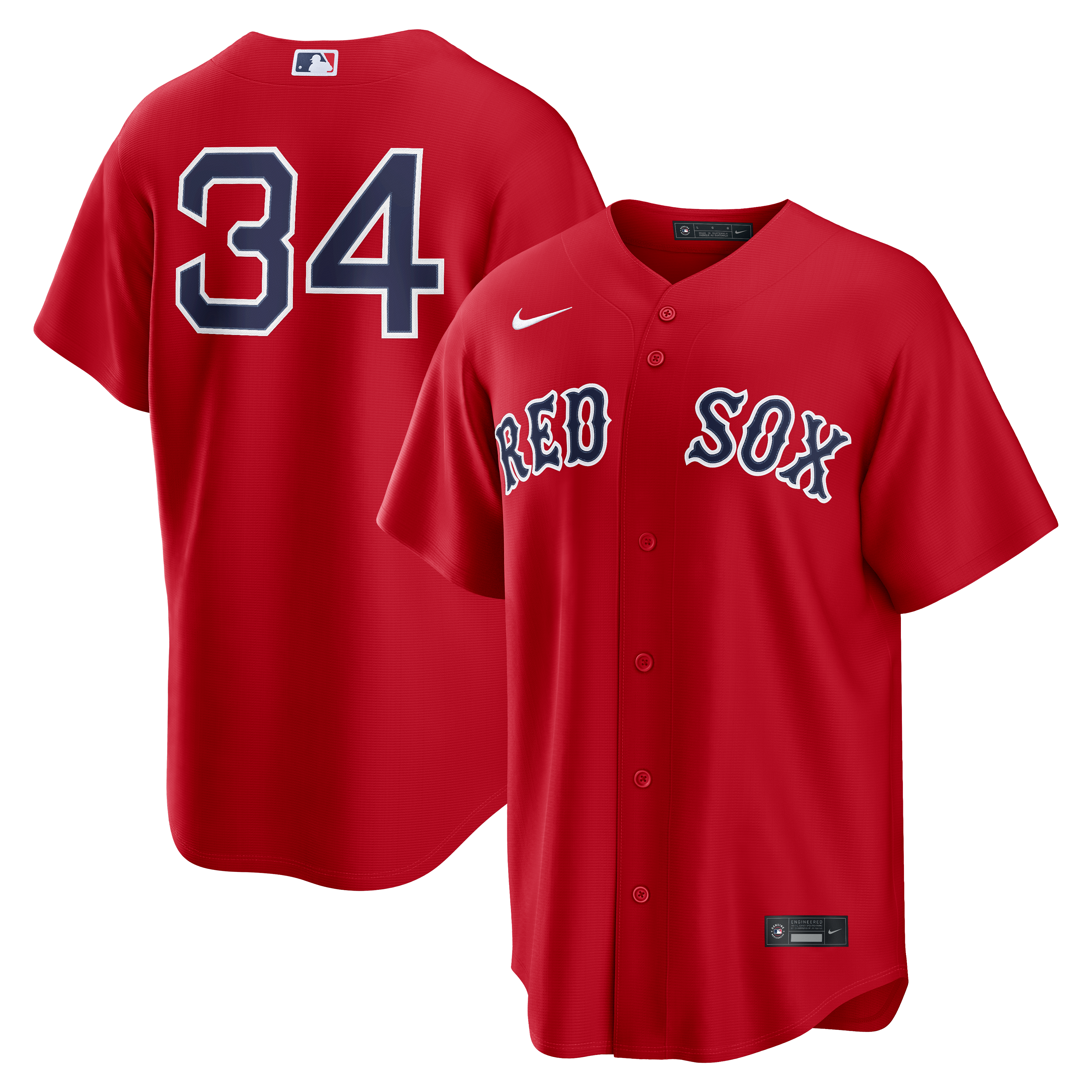 Men's Nike David Ortiz Red Boston Sox Alternate Replica Jersey