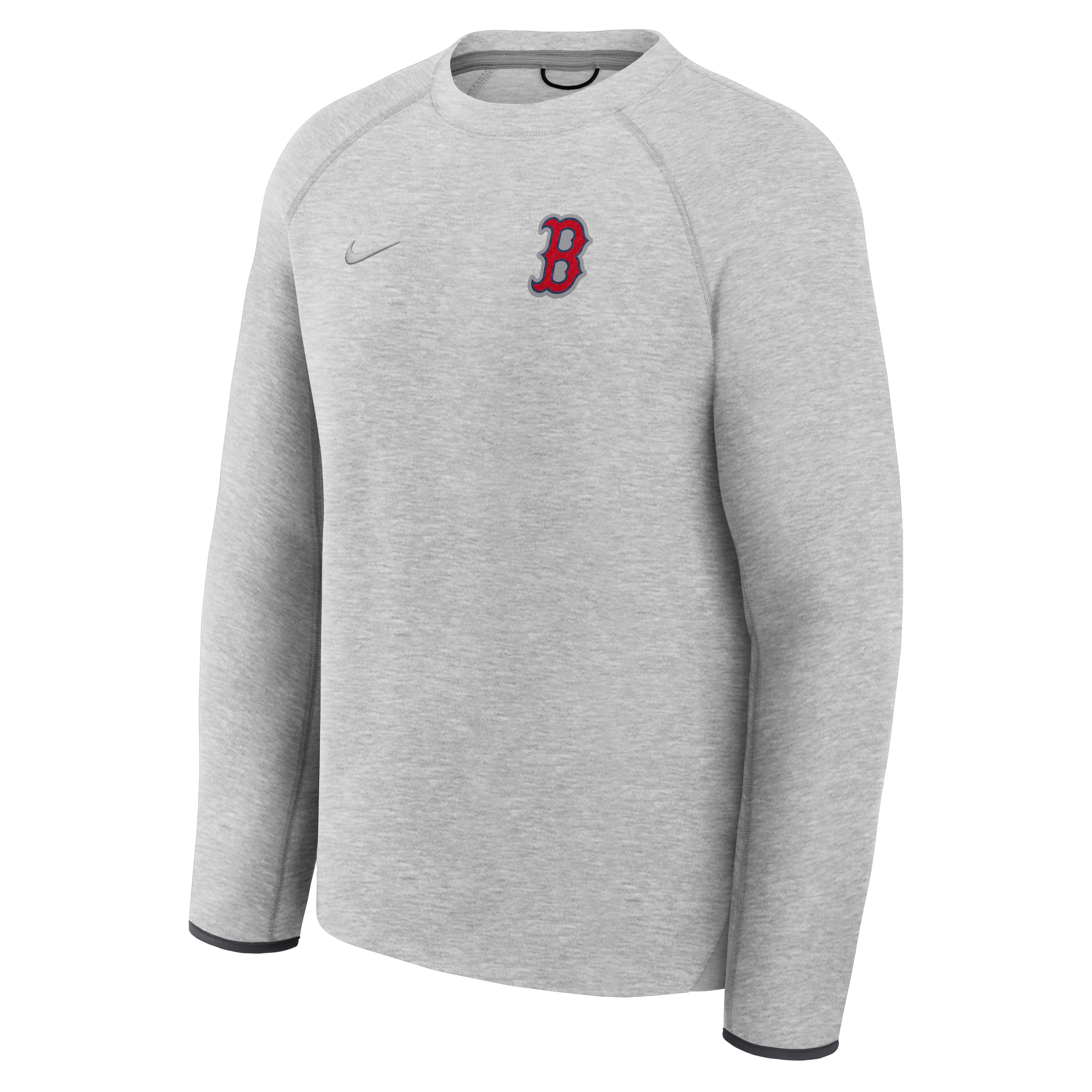Men's Nike Heather Charcoal Boston Red Sox Tech Fleece Raglan Sweatshirt