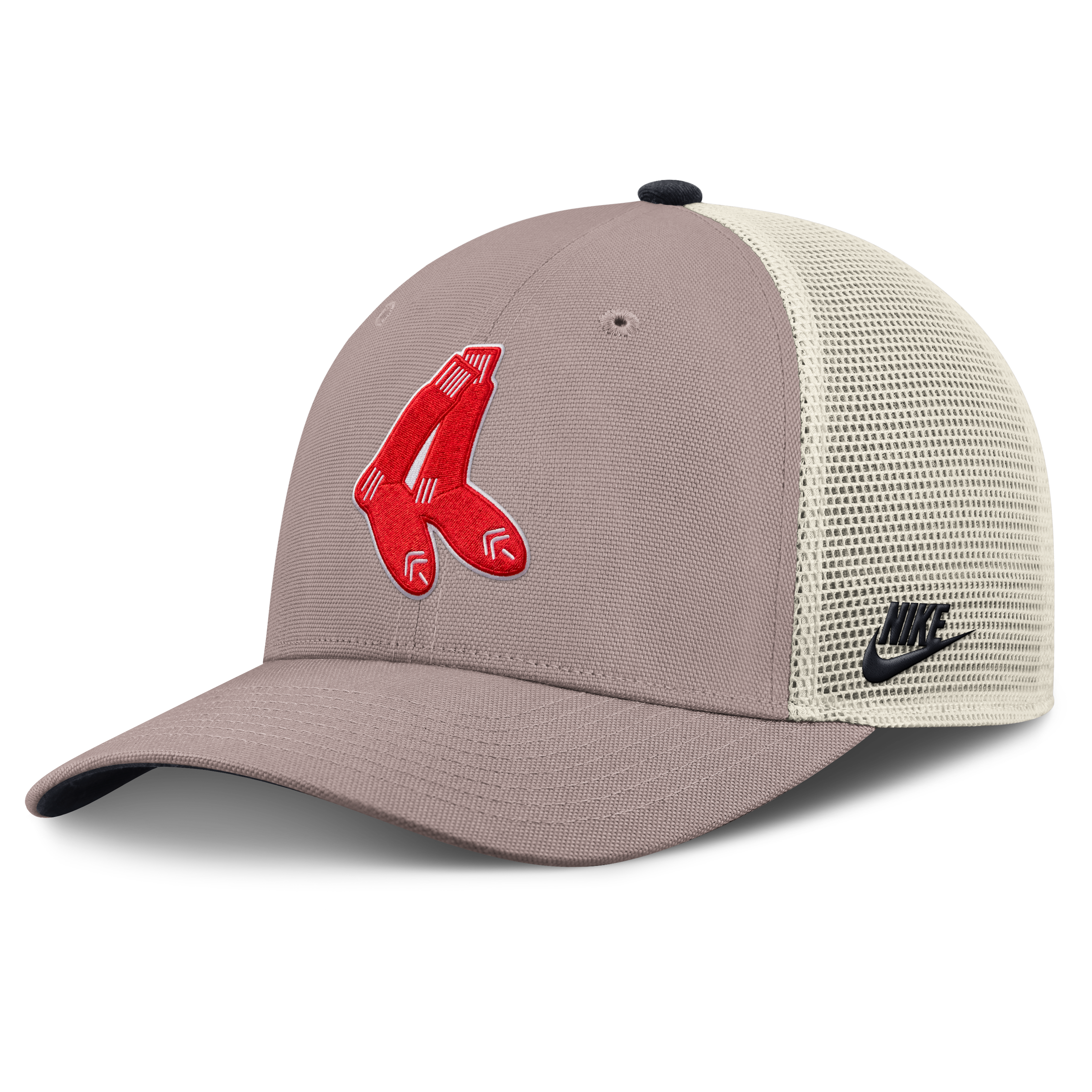 Casquette trucker ajustable Nike kaki Boston Red Sox Cooperstown Rise pour homme