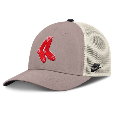 Boston Red Sox Nike Rise Adjustable Trucker Hat - Khaki