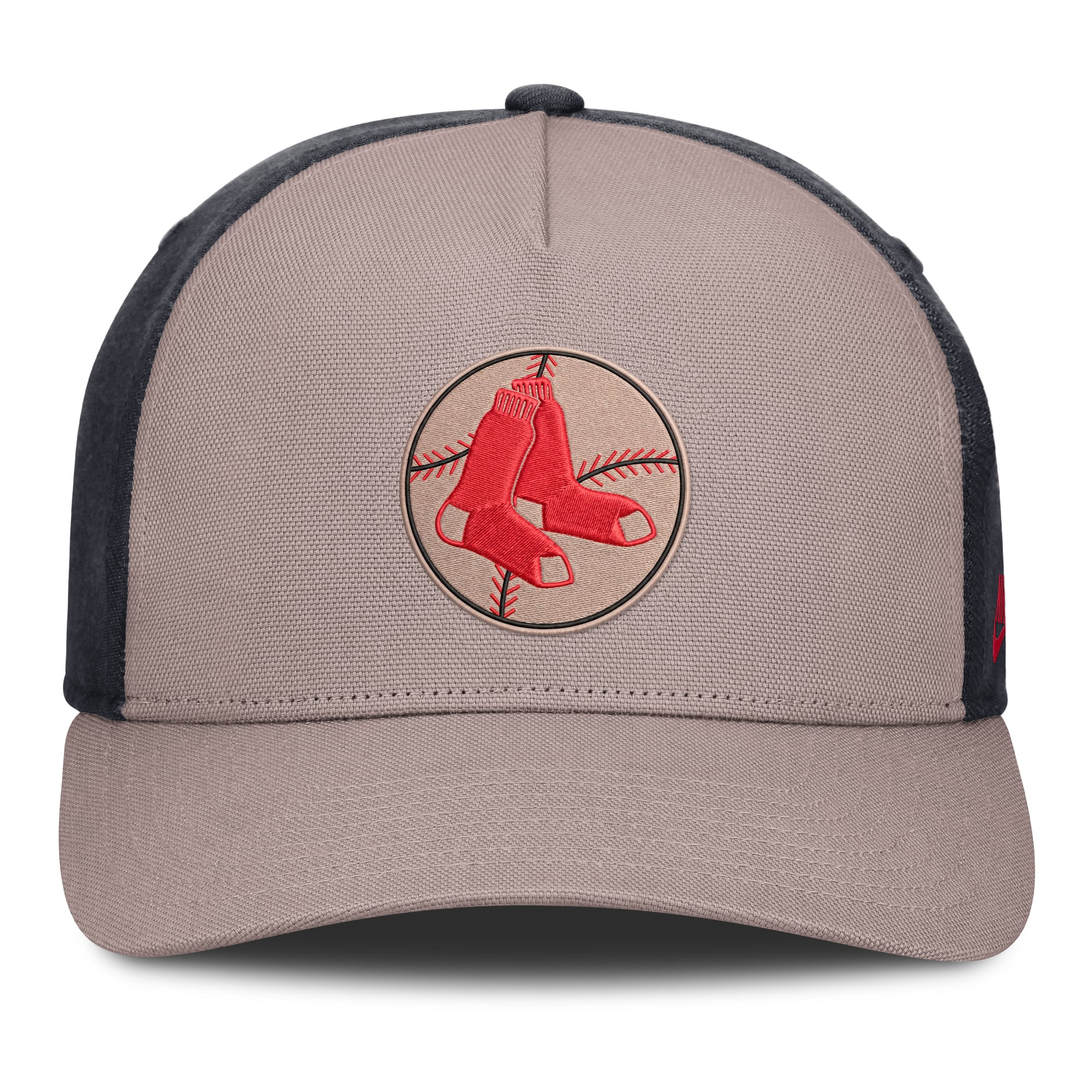 Casquette ajustable Nike marron clair/marine Boston Red Sox Cooperstown Rise A-Frame pour homme