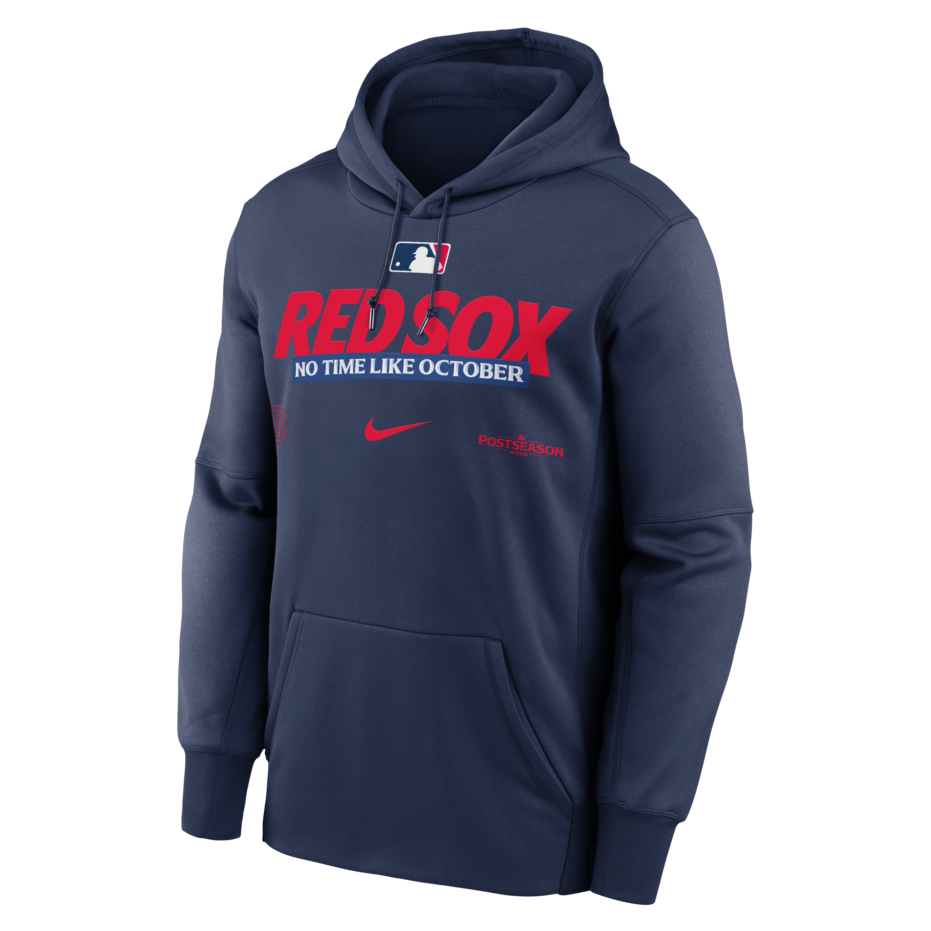 Sweat à capuche Therma Fleece Nike bleu marine Boston Red Sox Collection Authentique 2026 MLB Postseason pour homme