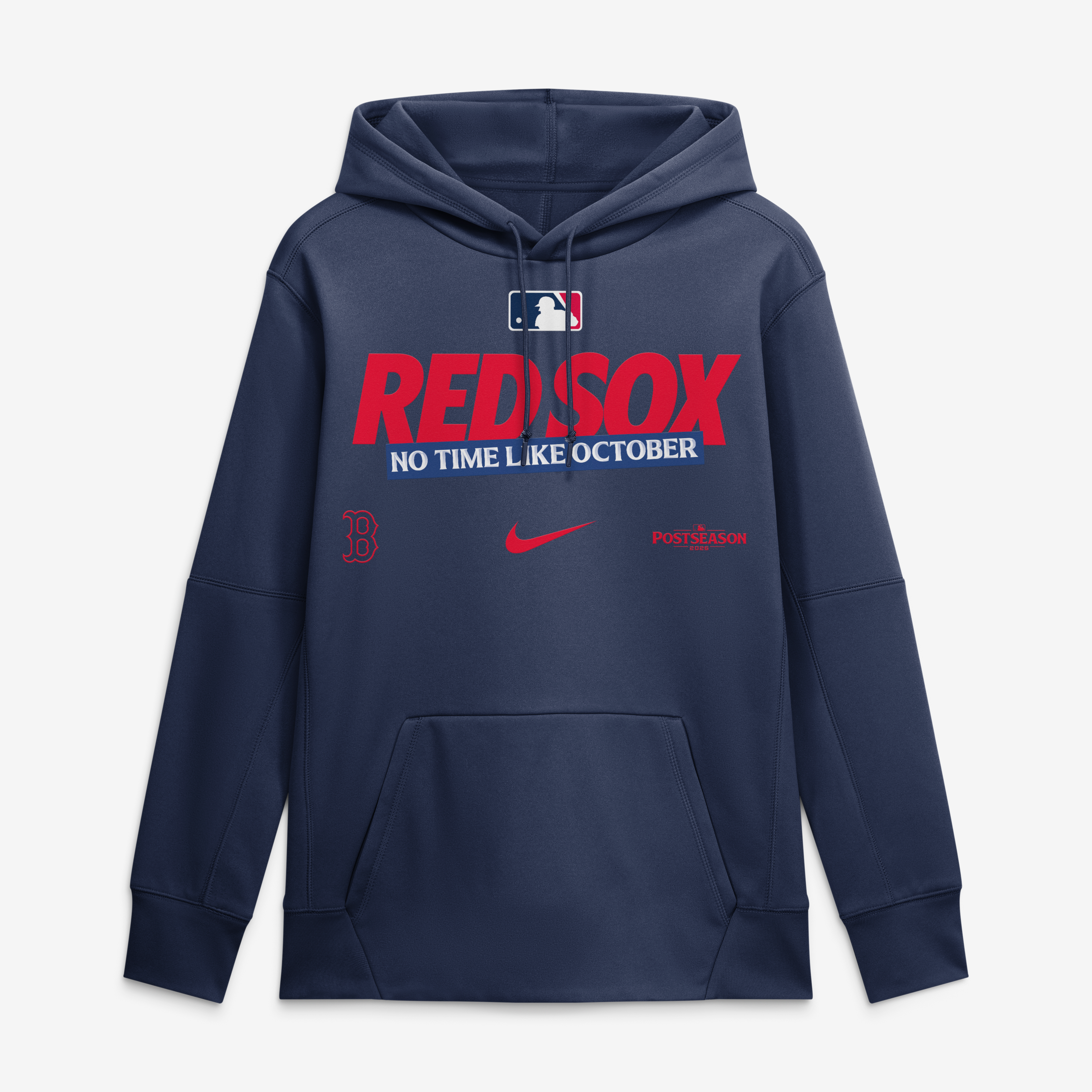 Sweat à capuche Therma Fleece Nike bleu marine Boston Red Sox Collection Authentique 2026 MLB Postseason pour homme