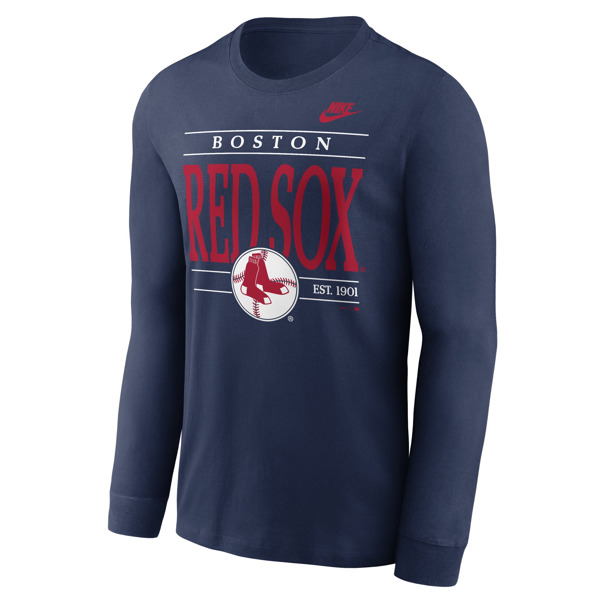 Men's Nike Navy Boston Red Sox Cooperstown Graphic Long Sleeve T-Shirt