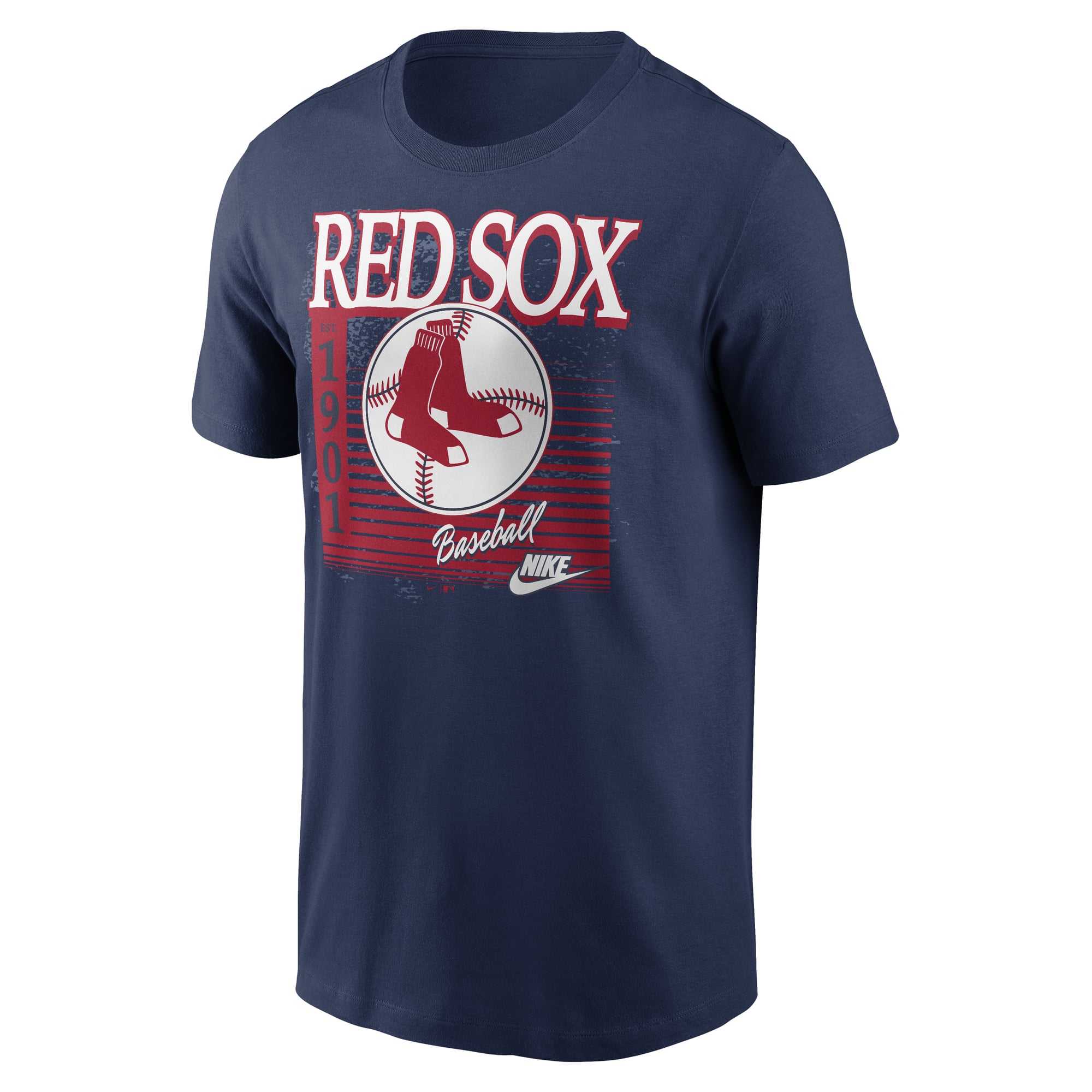 Men's Nike Navy Boston Red Sox Cooperstown Logo T-Shirt