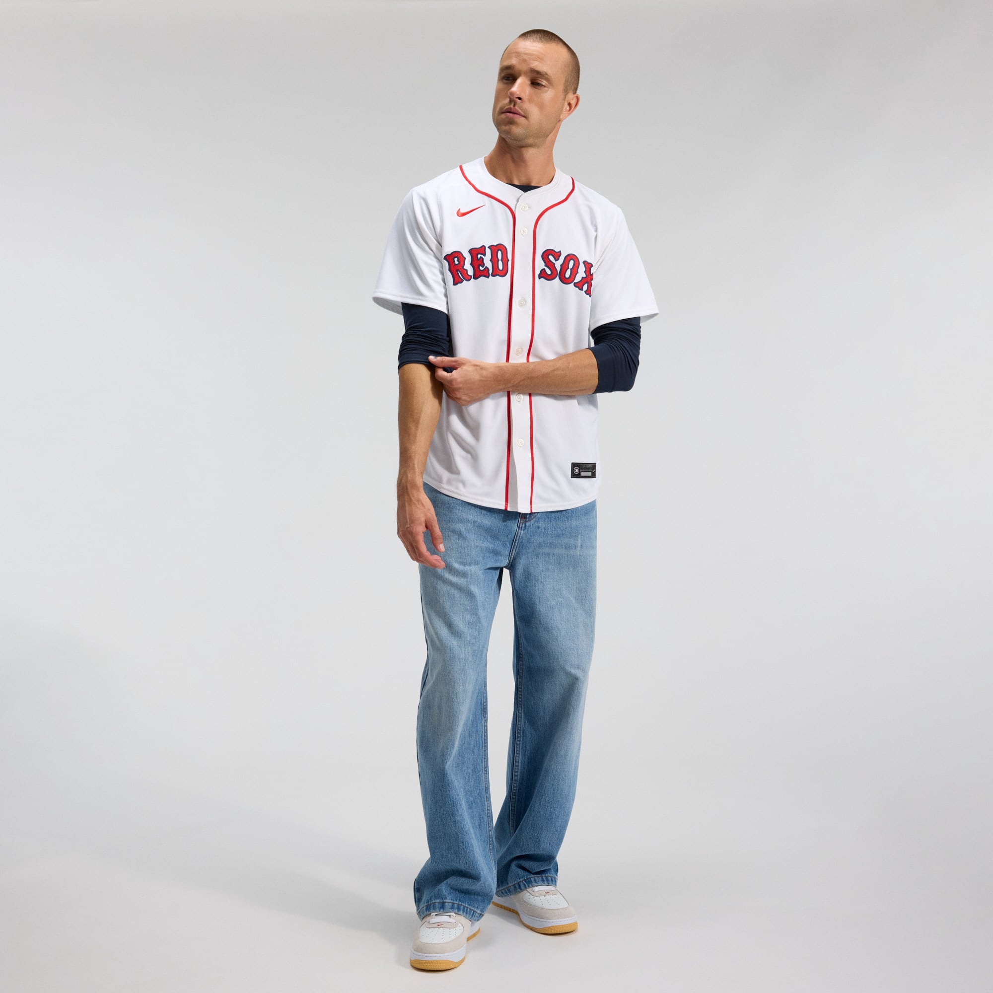 Maillot Nike Boston Red Sox Domicile Limité Blanc pour Homme