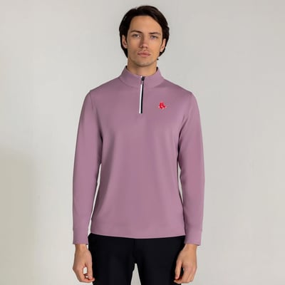  Boston Red Sox Redvanly Fleet Quarter-Zip Pullover - Purple